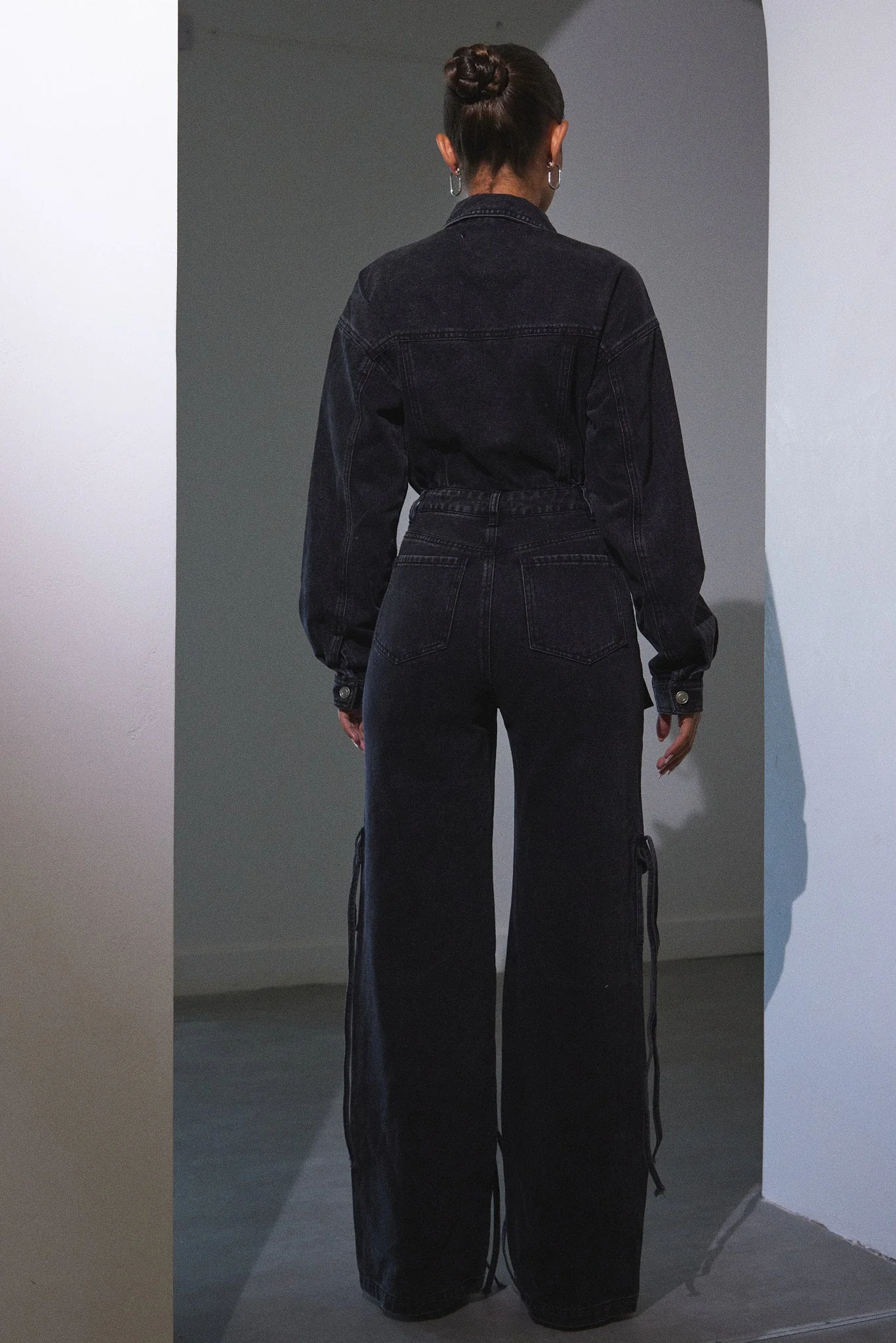 Cargo Boiler Suit in Dark Wash - Image 10