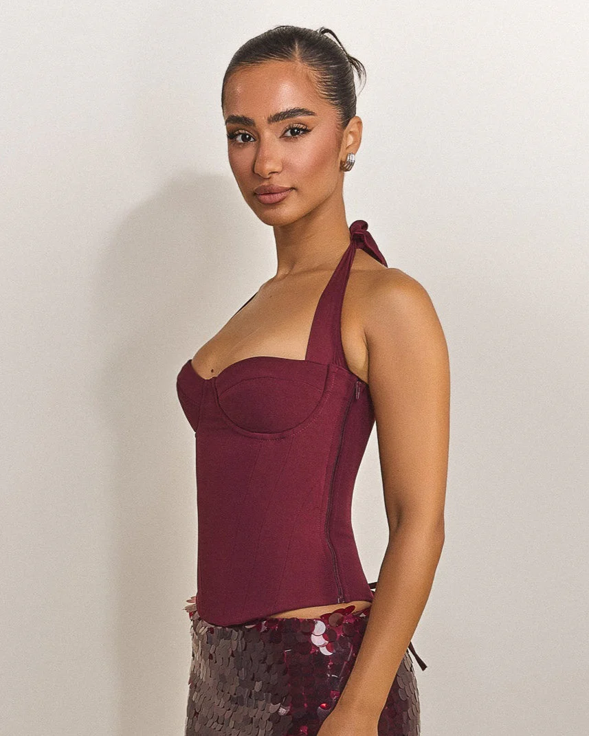The Zadie Top in Wine - Image 4