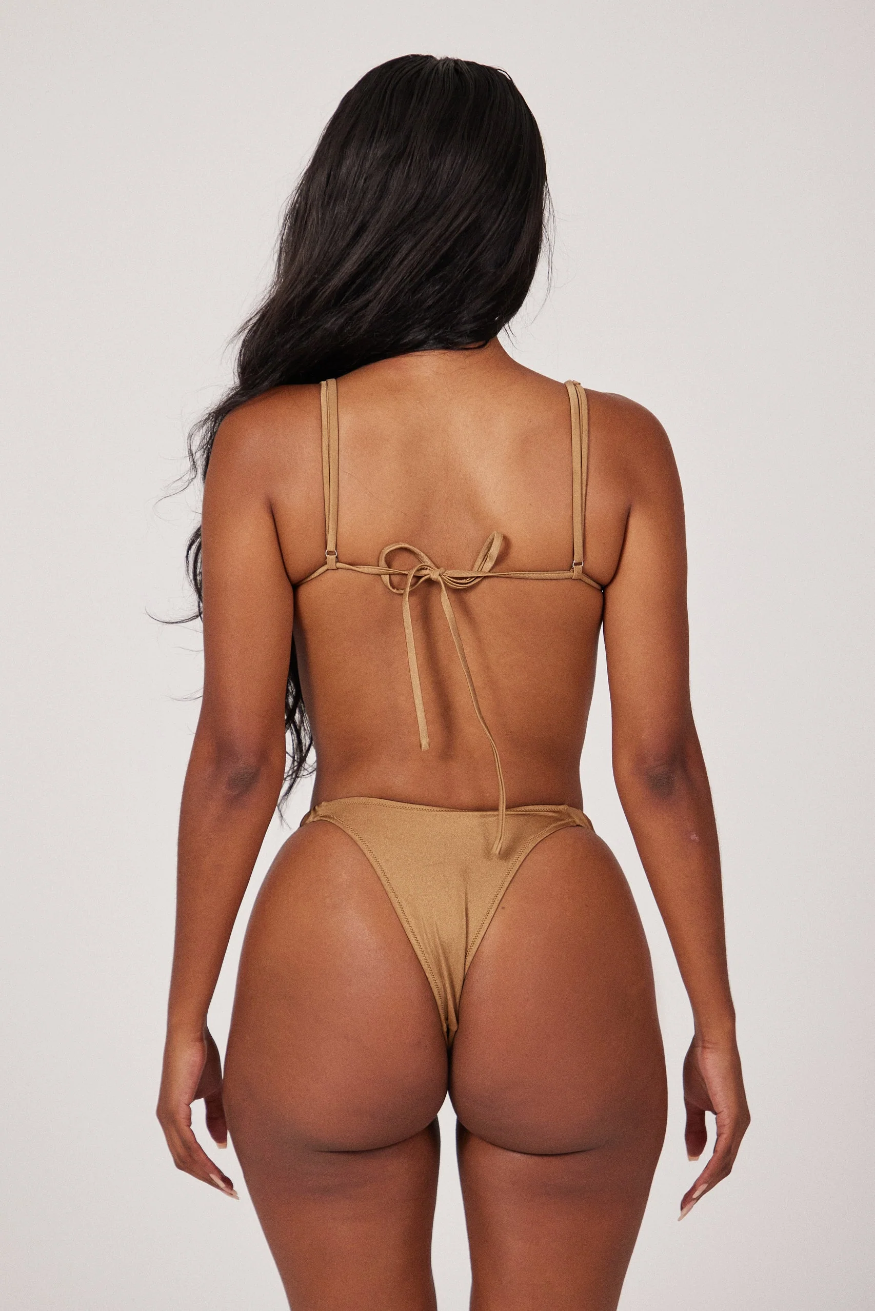 The Ruched Cup Bikini in Light bronze - Image 3