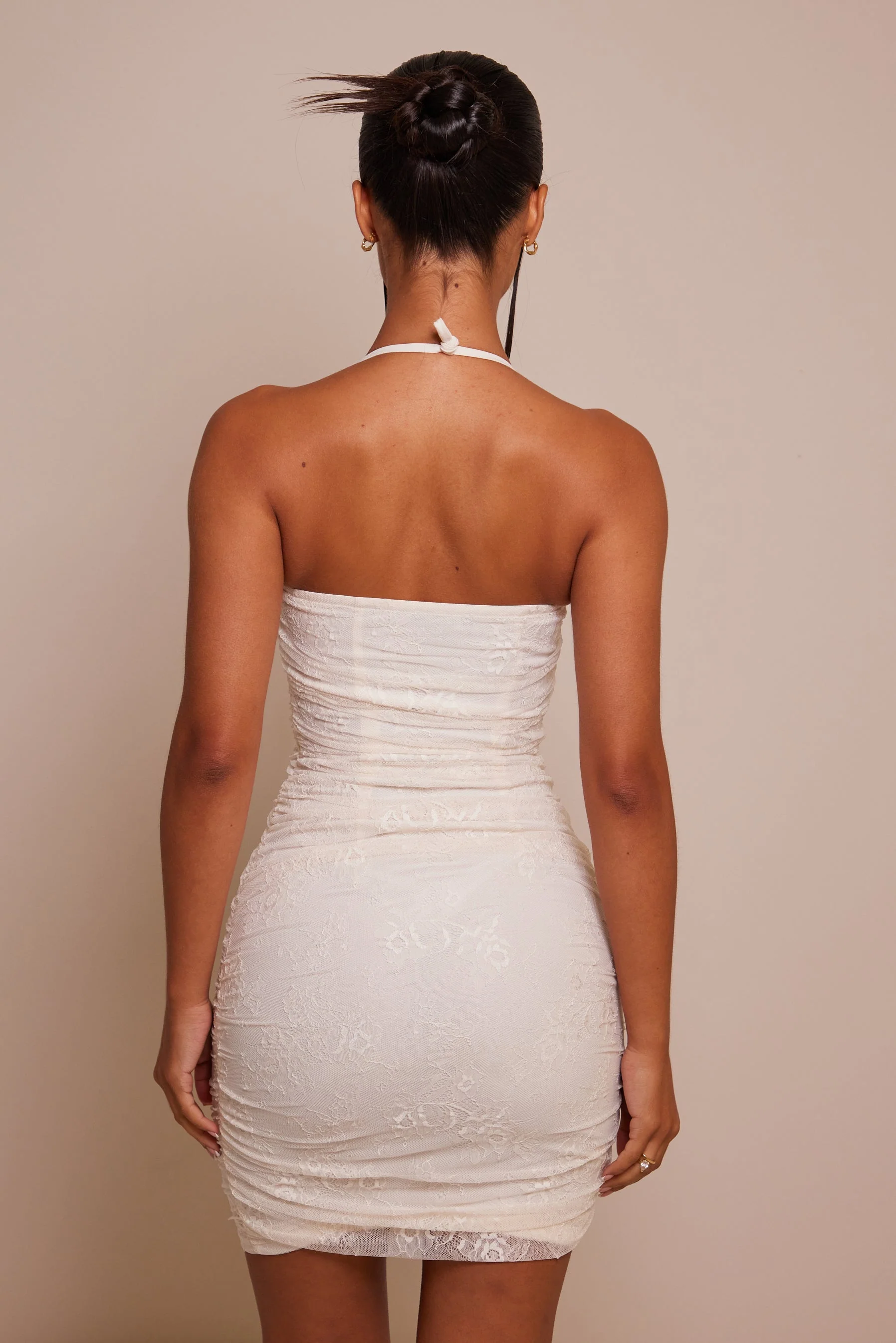 The Bandeau Lace Mini in White - Image 4