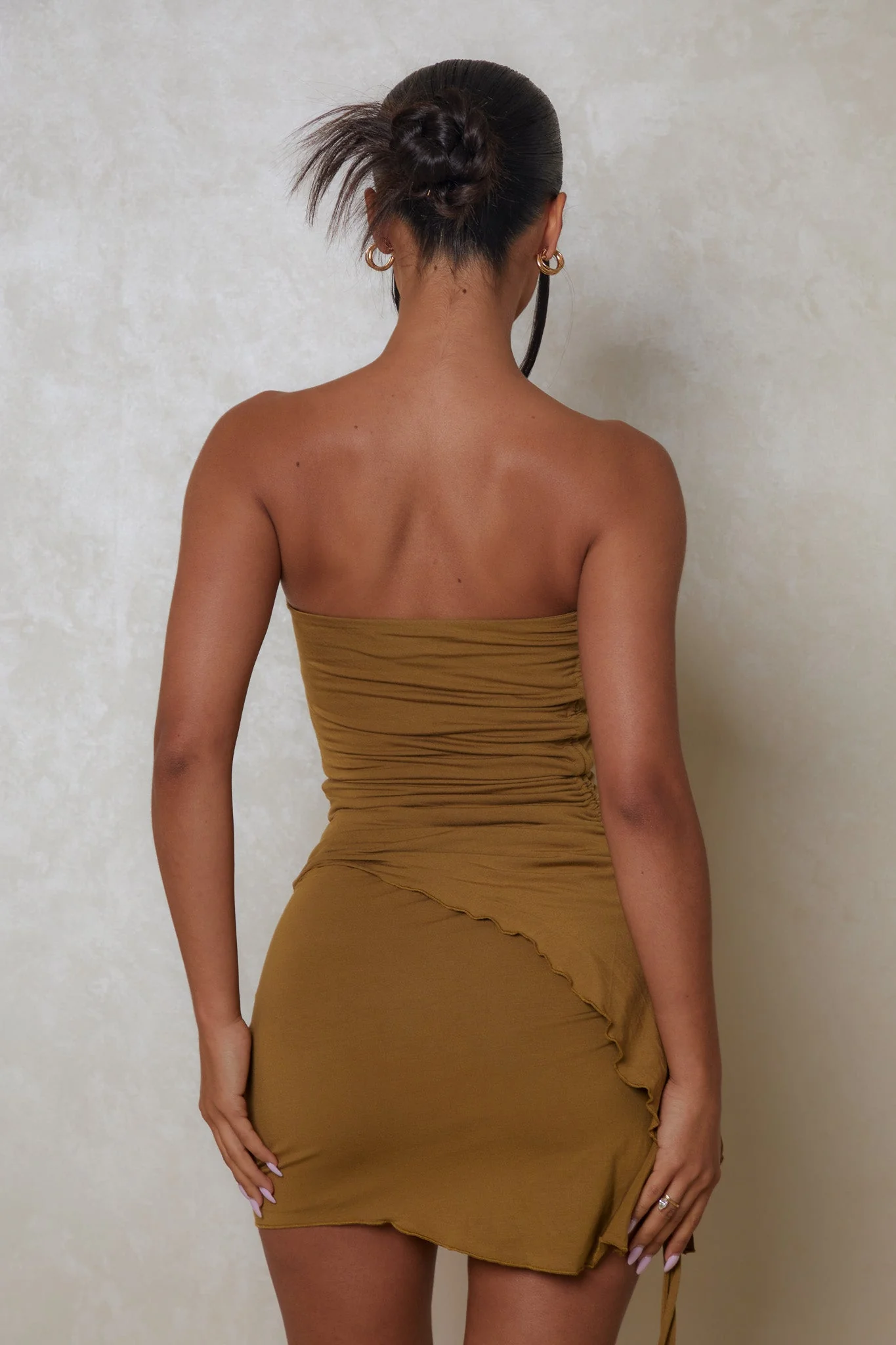 The Bandeau Ruche Set in Olive - Image 7