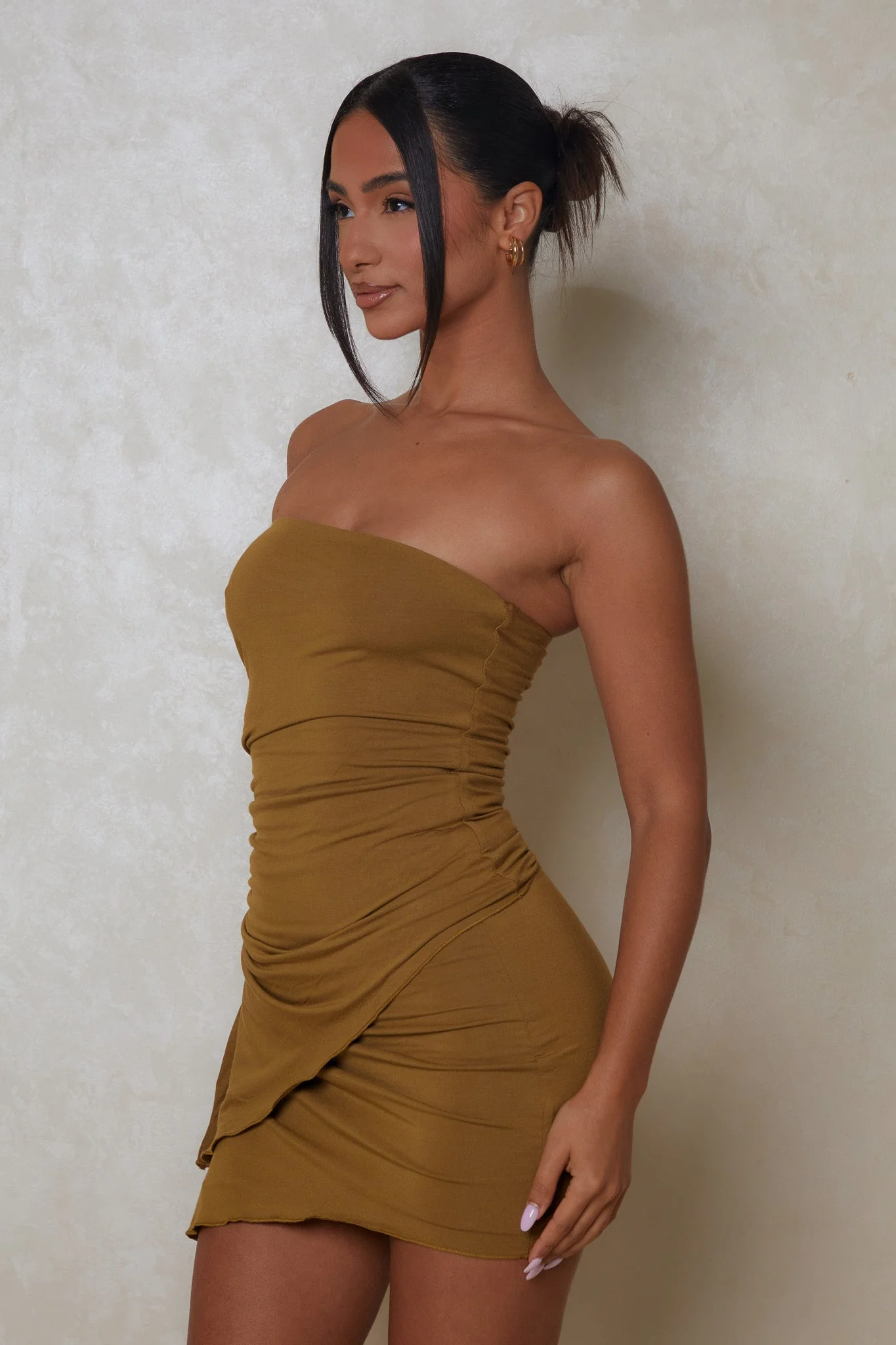 The Bandeau Ruche Set in Olive - Image 9