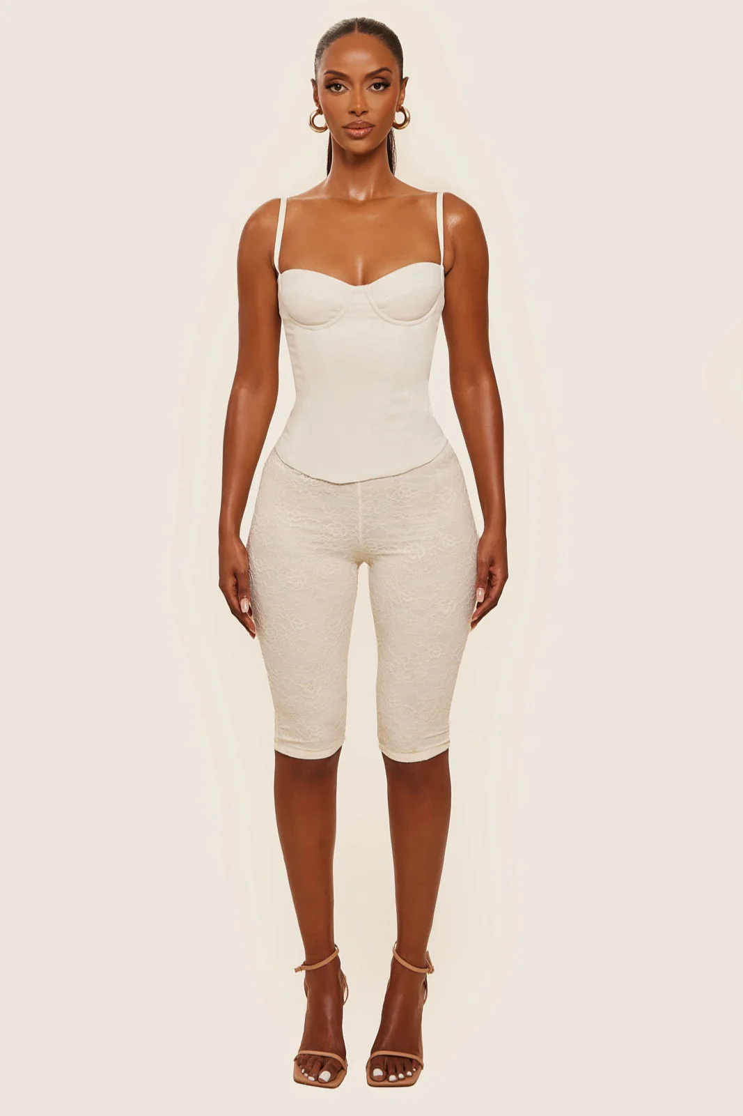 The Brielle Capri Bottoms in Off White - Image 5