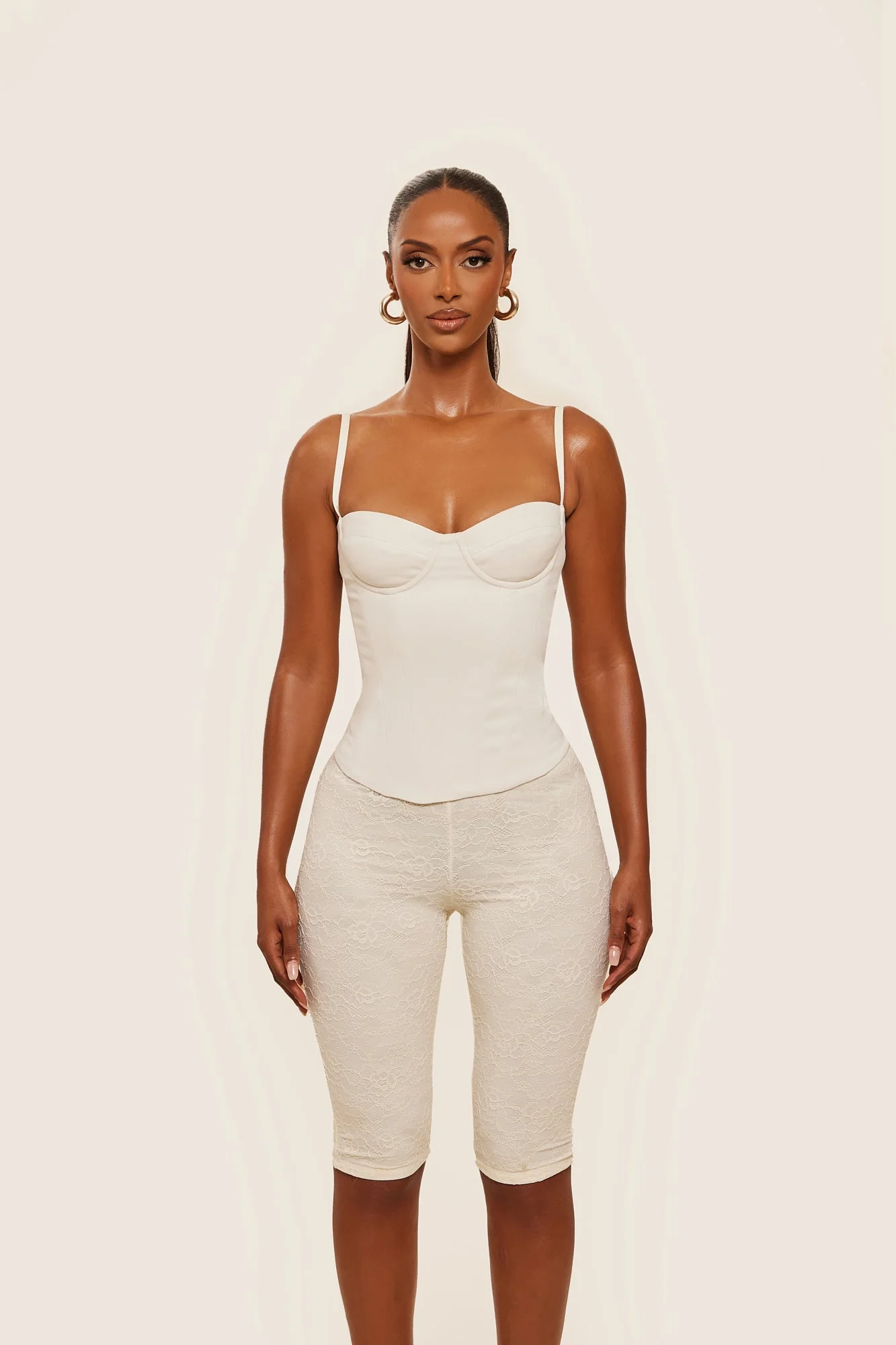 The Brielle Capri Bottoms in Off White - Image 7
