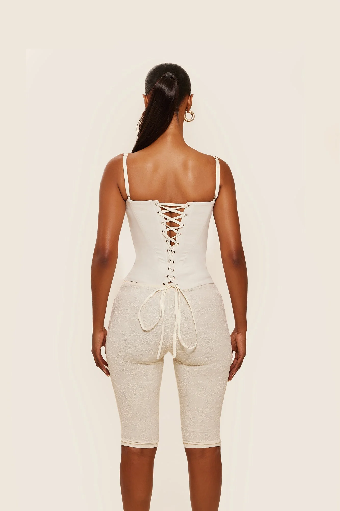 The Brielle Capri Bottoms in Off White - Image 8
