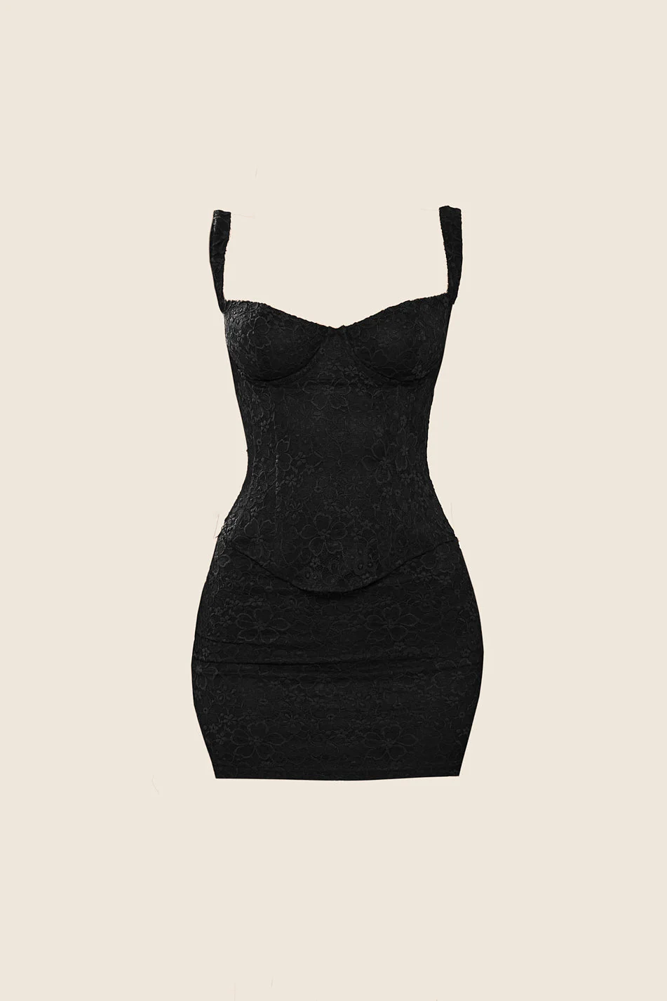 The Cinched Lace Corset in Black - Image 15