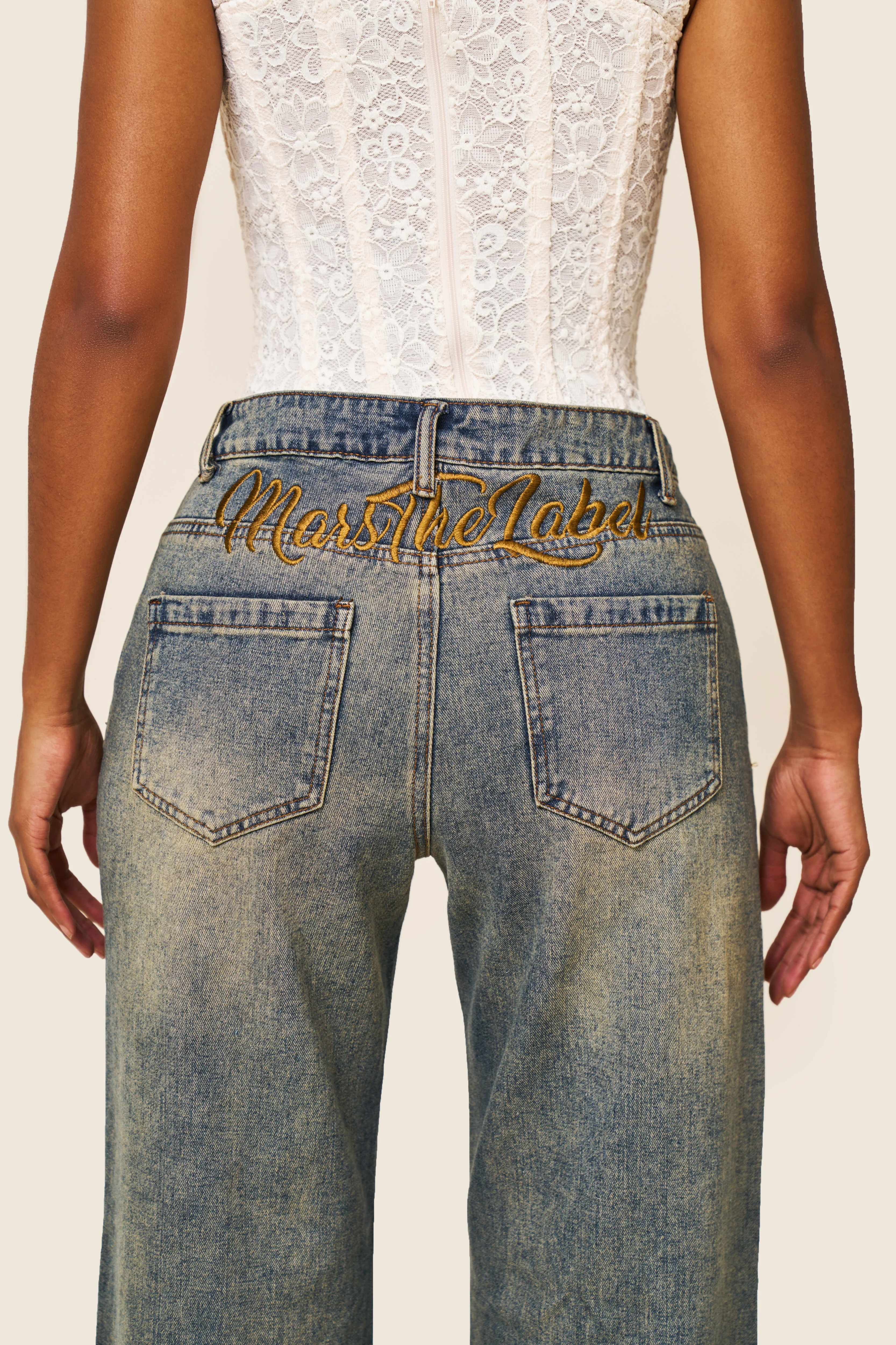 The Cinched Lace Corset in Cream - Image 8