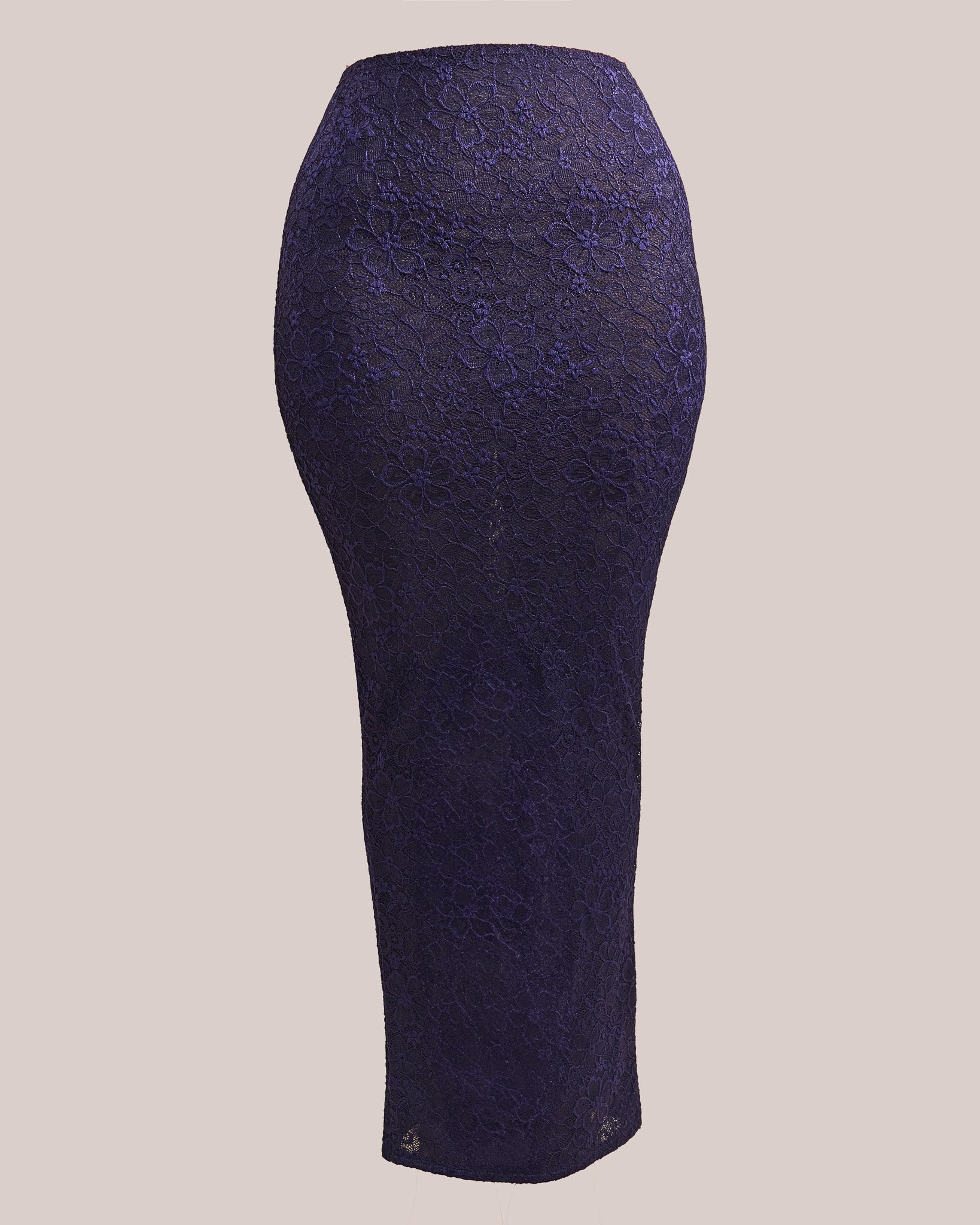 The Cinched Lace Maxi Skirt in Navy - Image 8