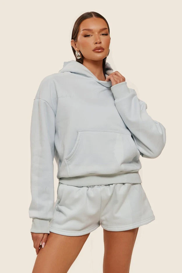 The Classics Hoodie in Baby Blue - Image 6