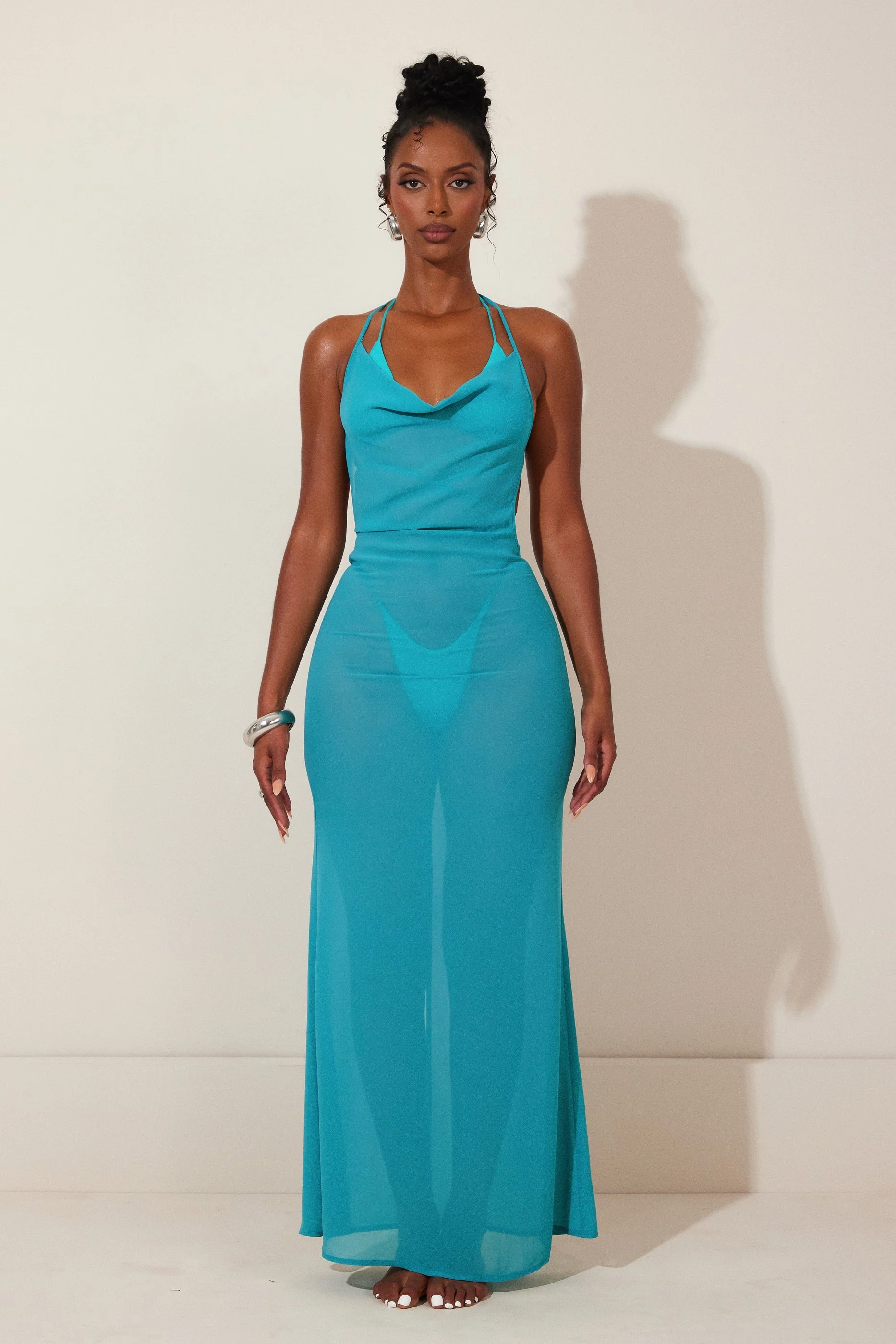 The Aayla Maxi in Teal - Image 3