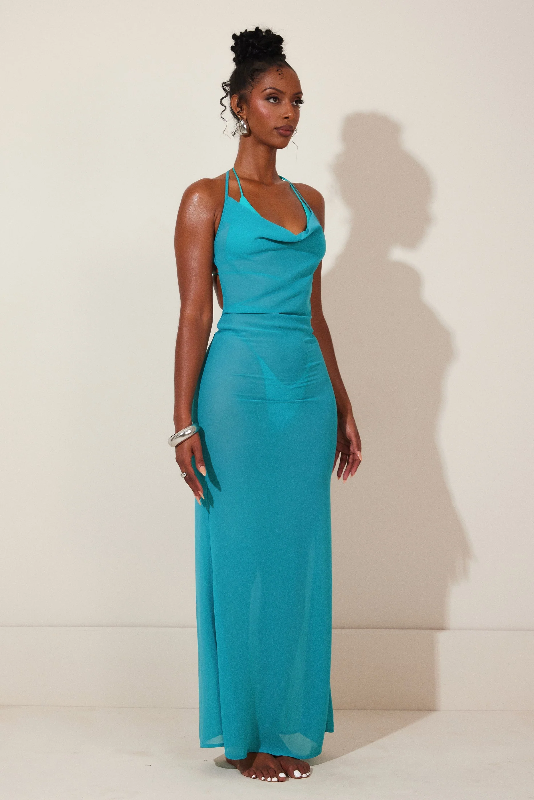 The Aayla Maxi in Teal - Image 5