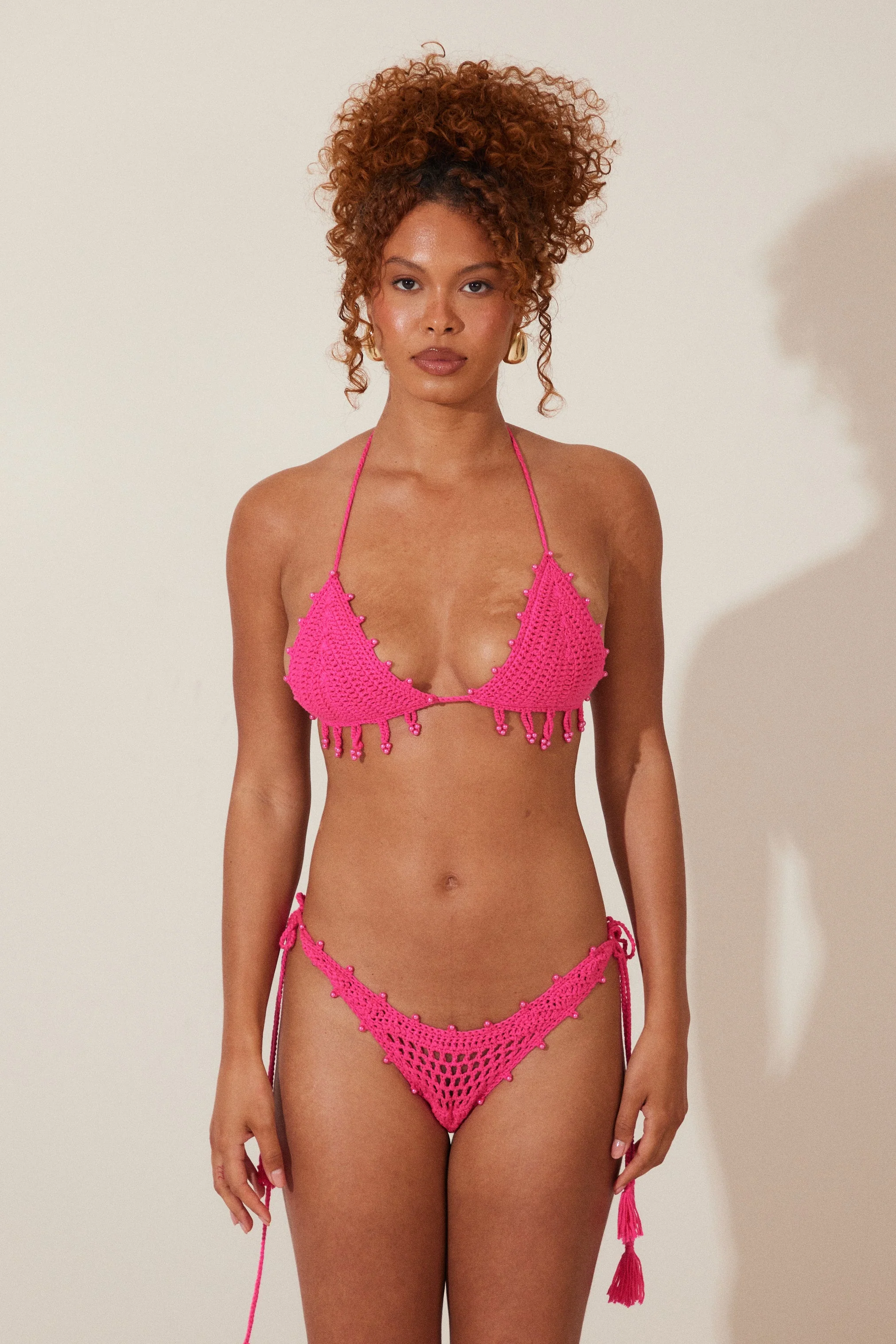 The Crochet Bikini in Pink - Image 11