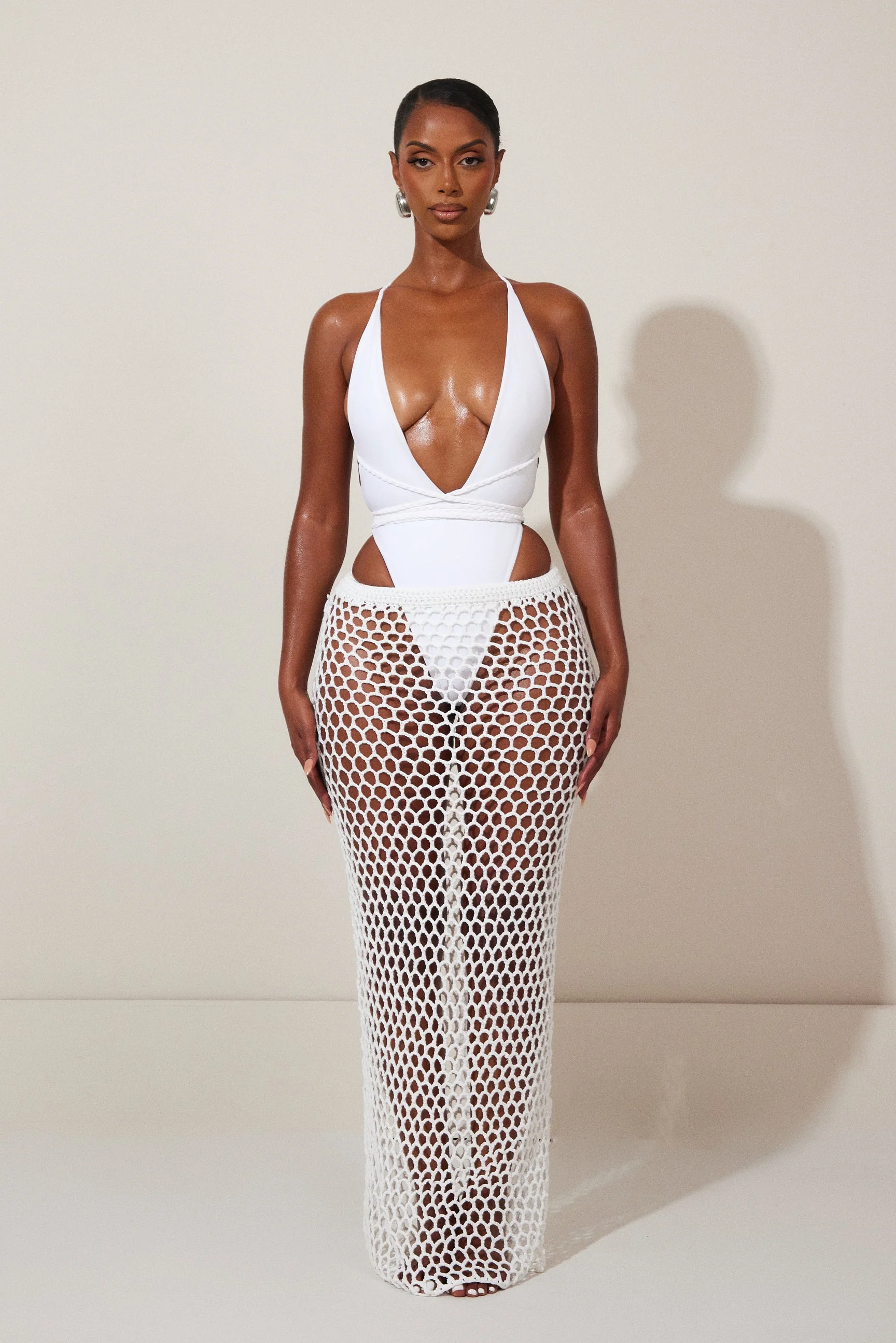 The Crochet Maxi Cover Up in White - Image 6