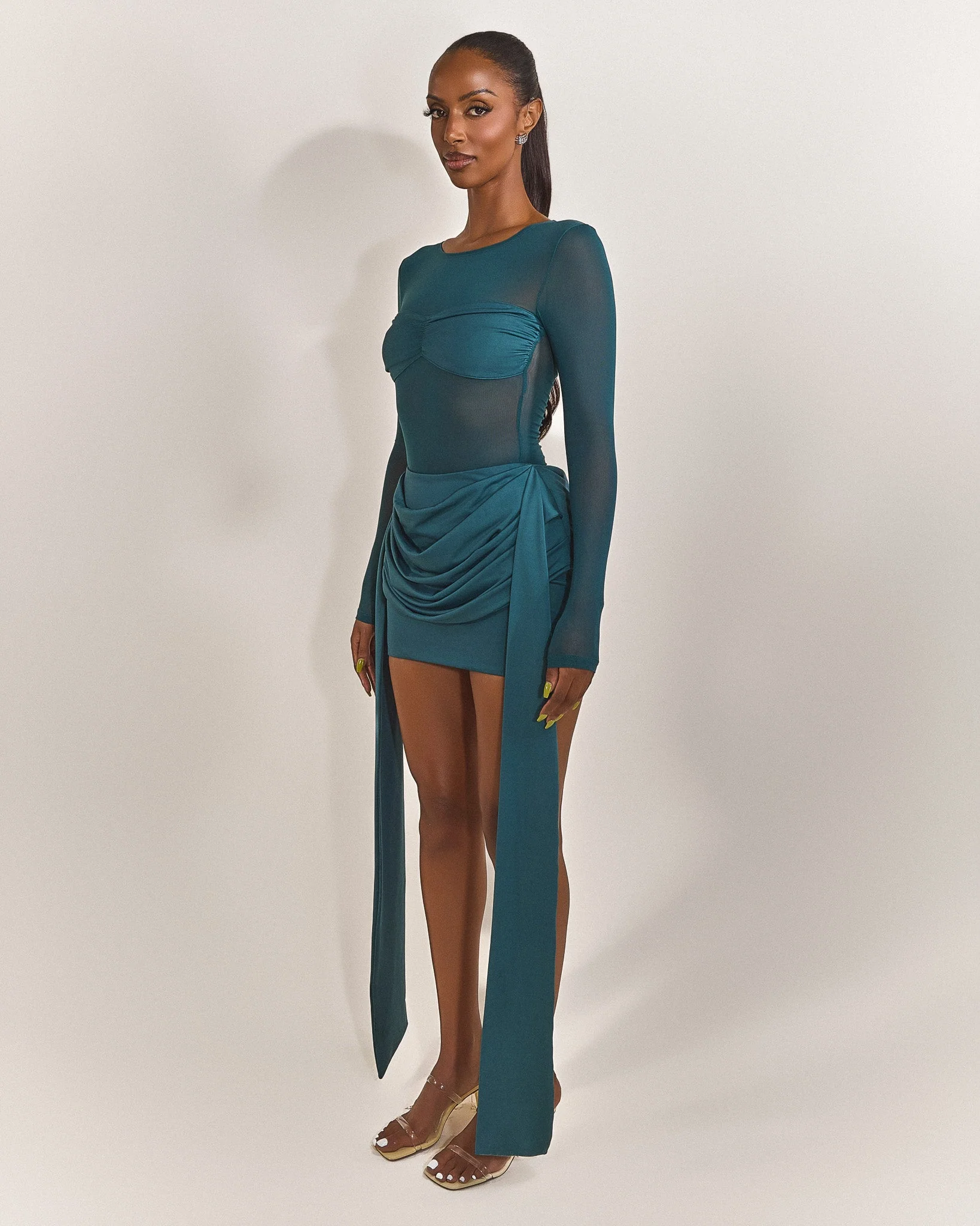 The Yara Skirt in Teal - Image 5