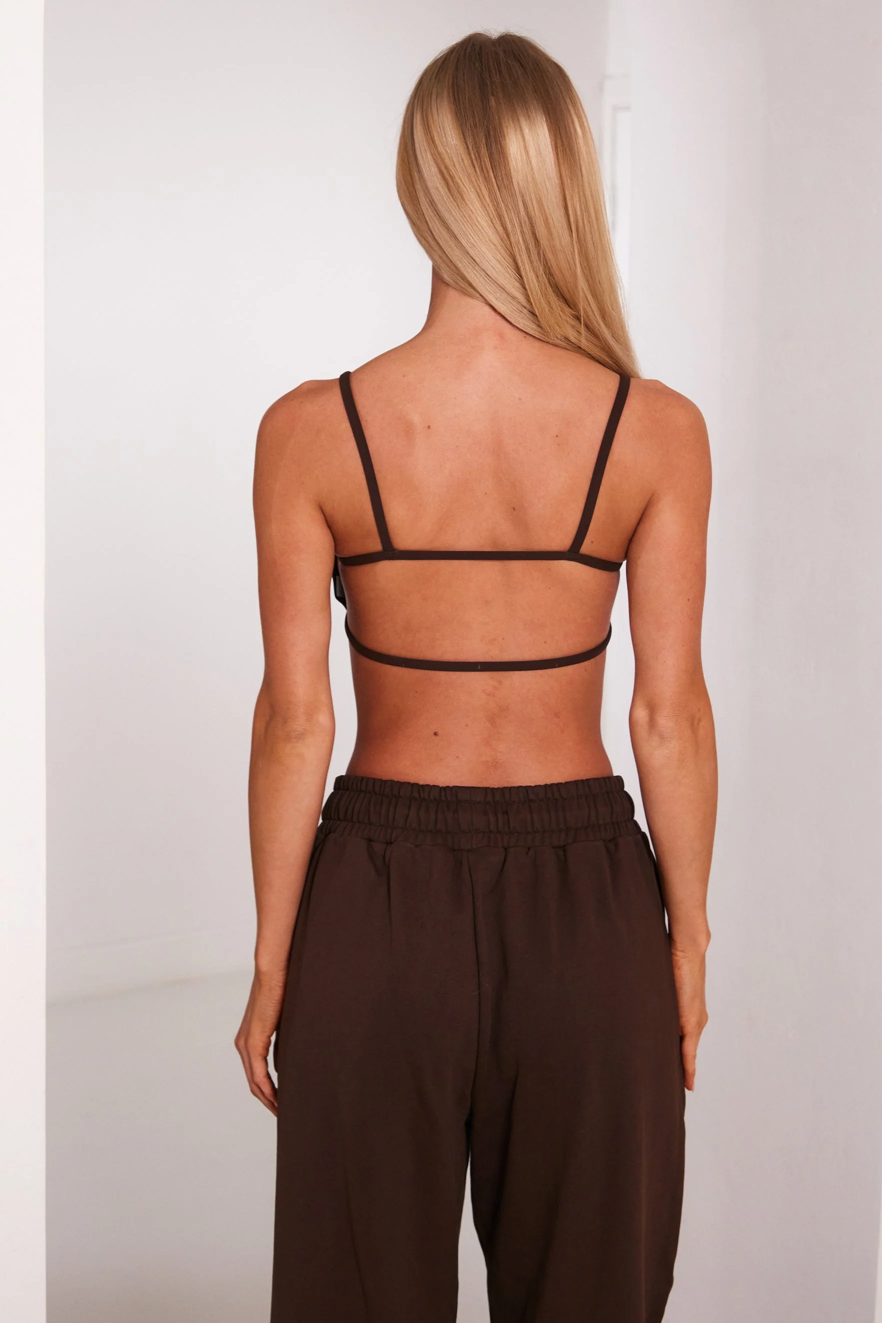 The Double Strap Sculpt Bralet in Brown - Image 3