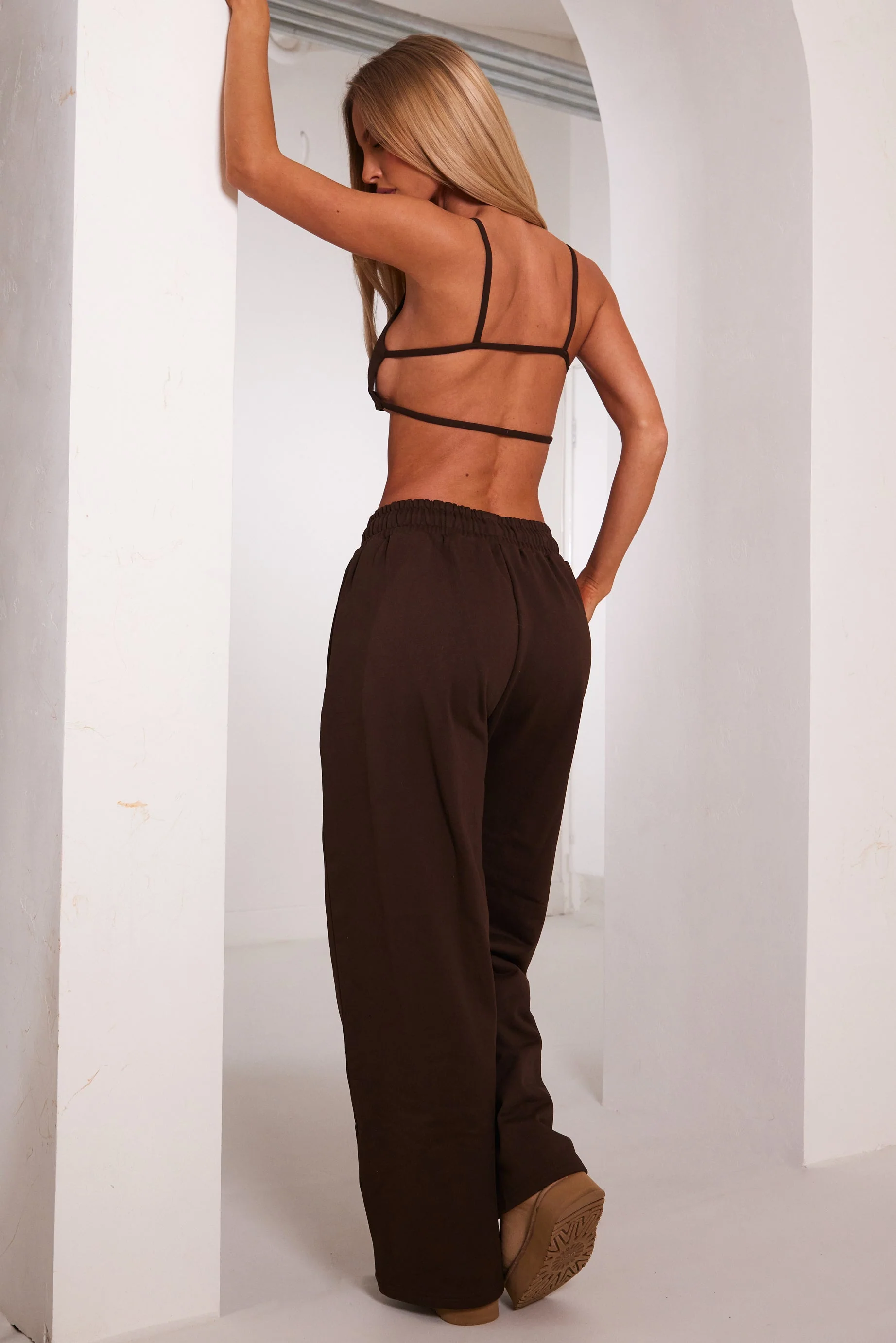 The Double Strap Sculpt Bralet in Brown - Image 4