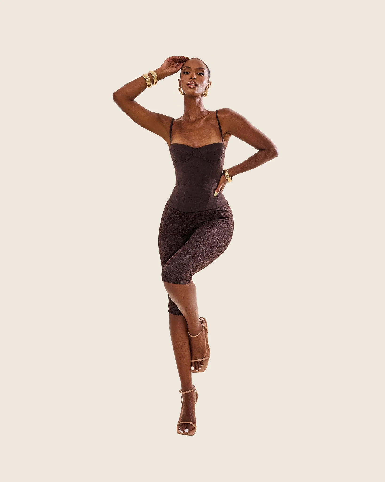 The Everly Corset in Brown - Image 6
