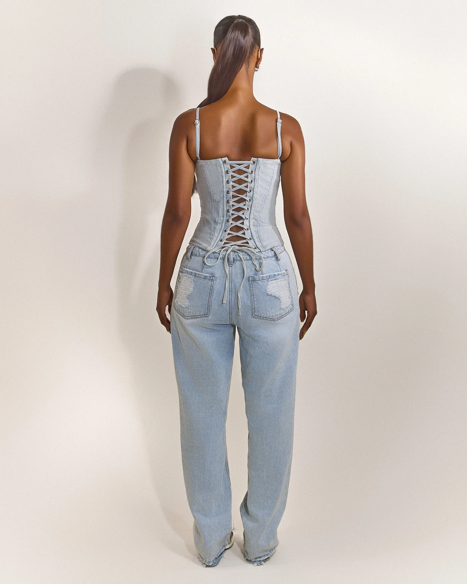 The Everly Corset in Denim - Image 3