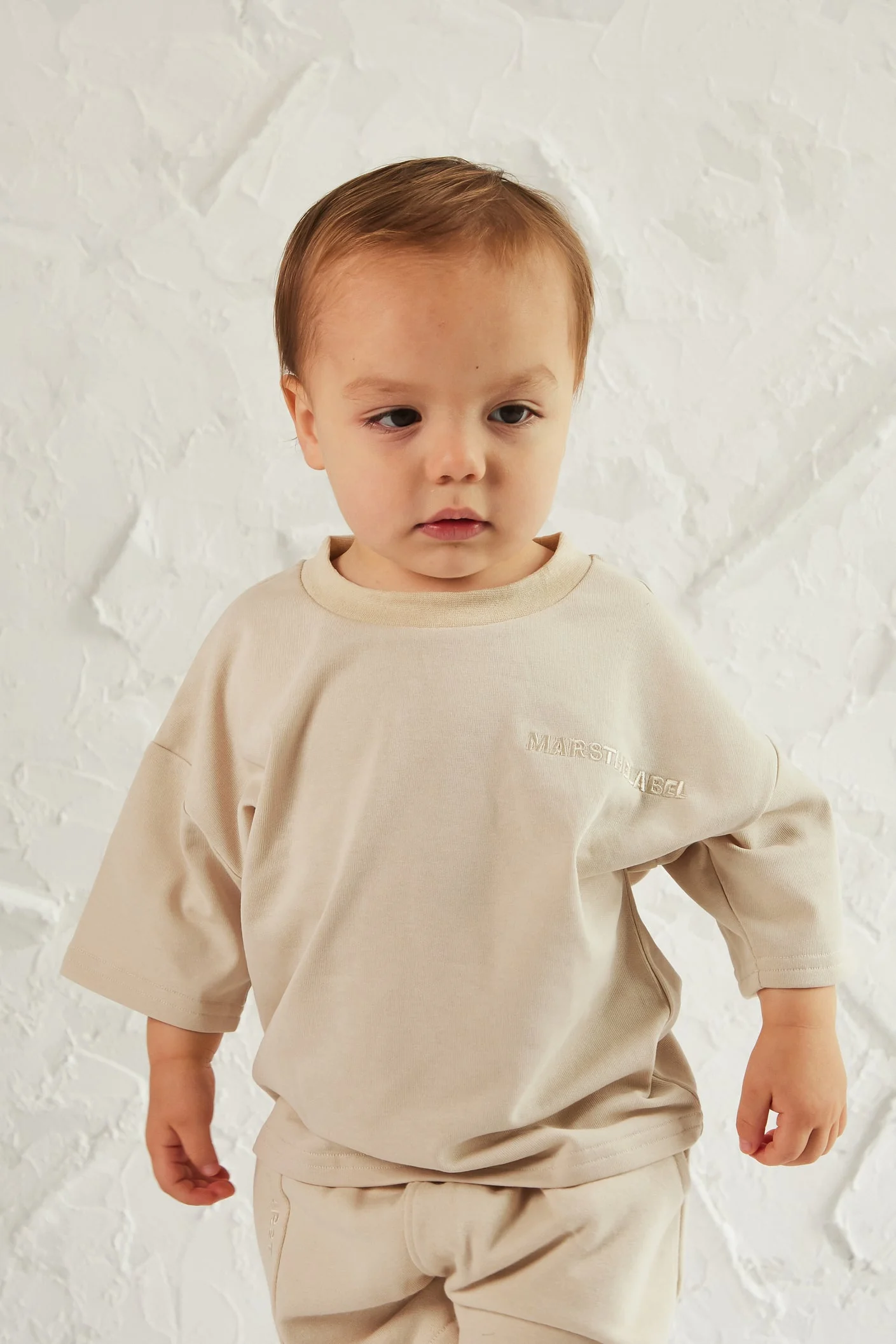 The Kids Essentials Shorts in Stone - Image 3