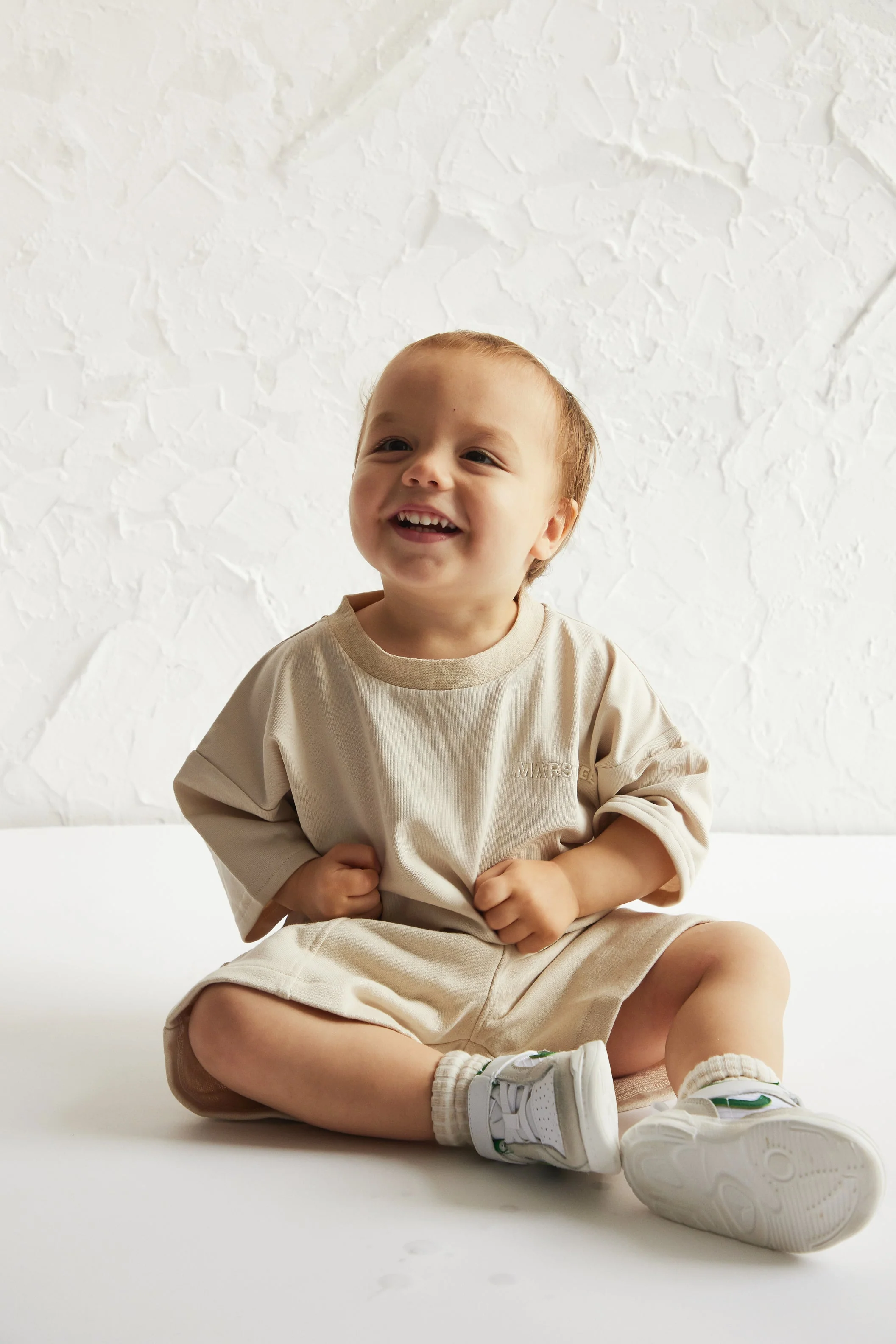 The Kids Essentials Shorts in Stone - Image 7