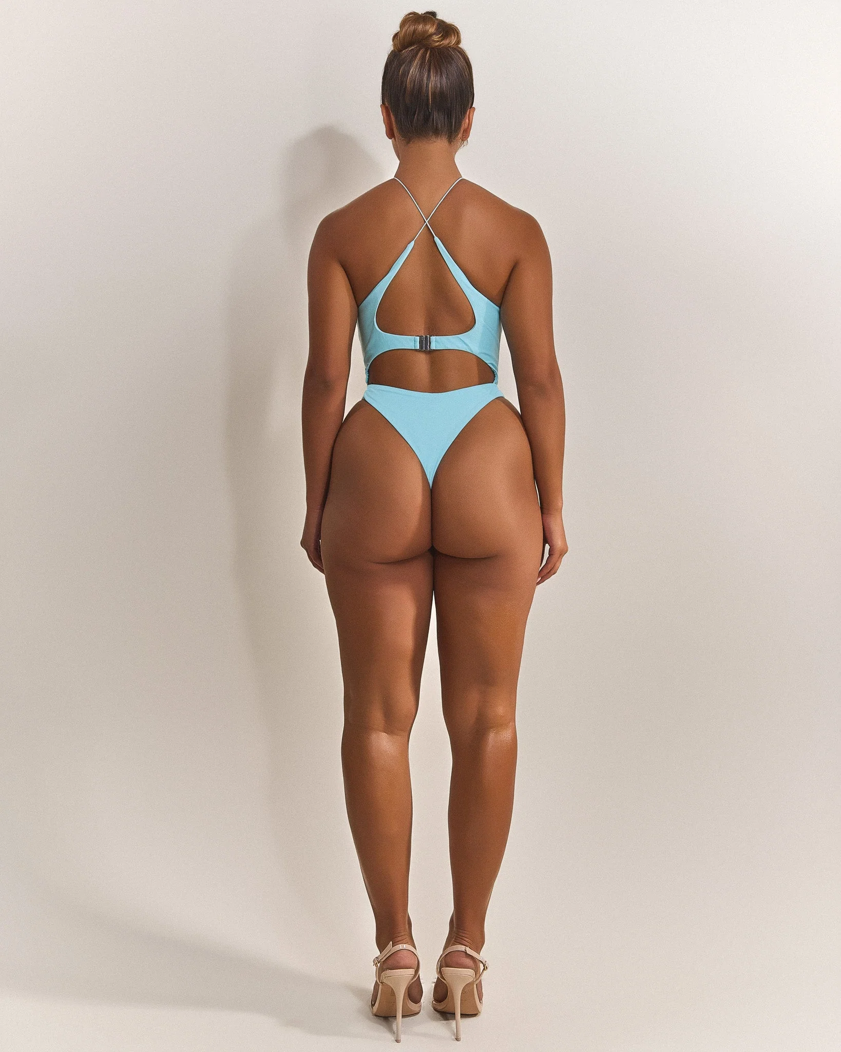 The Kylie Underwire Swim in Powder Blue - Image 3
