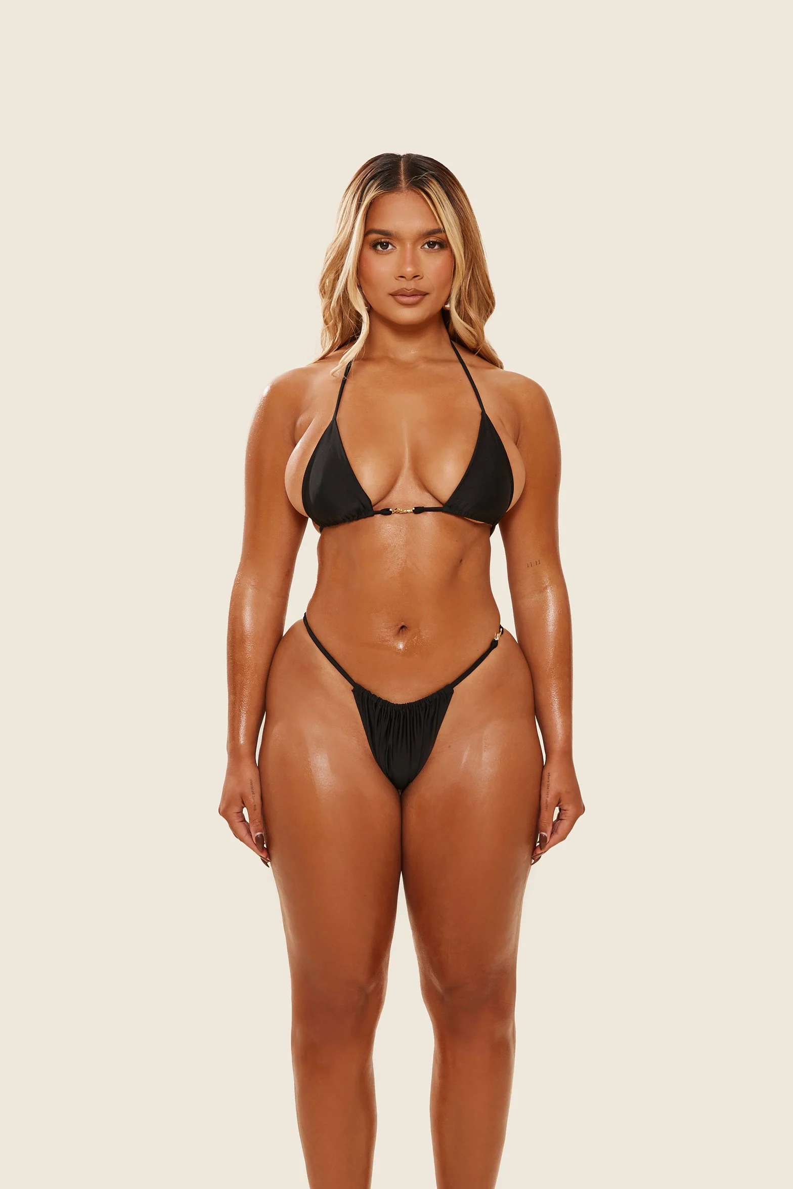 The Mars Detail String Bikini in Black - Image 15