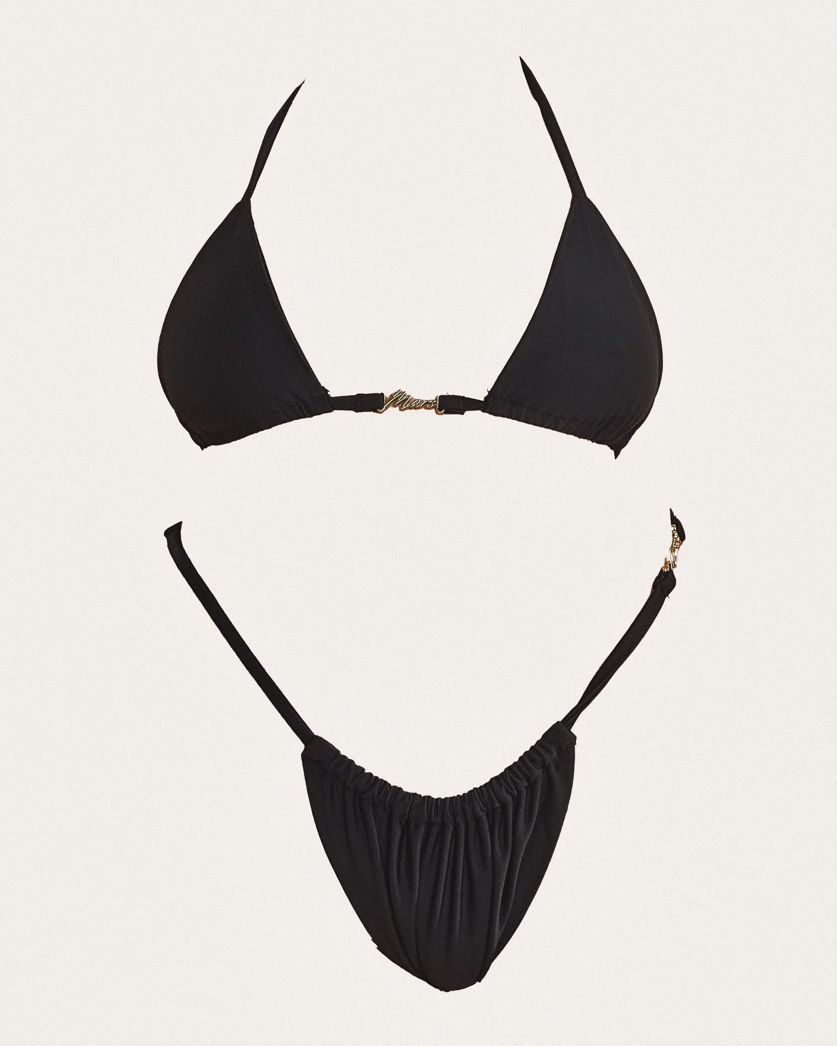 The Mars Detail String Bikini in Black - Image 8