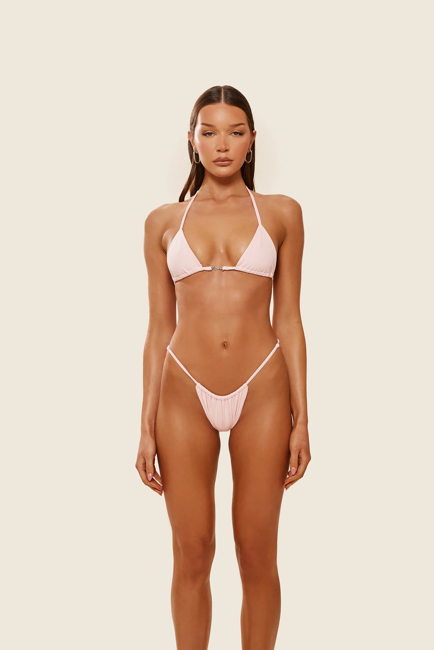 The Mars Detail String Bikini in Pink - Image 10
