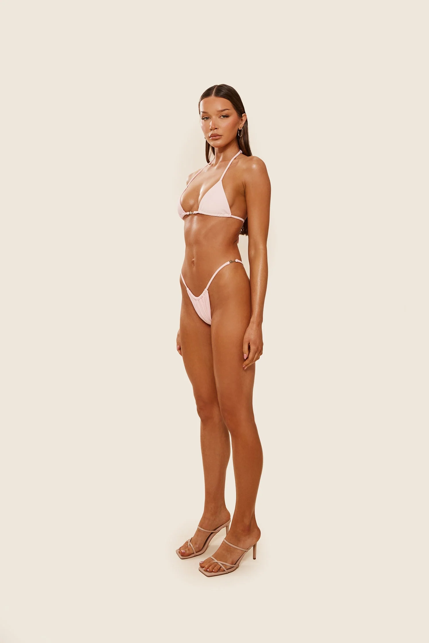 The Mars Detail String Bikini in Pink - Image 11