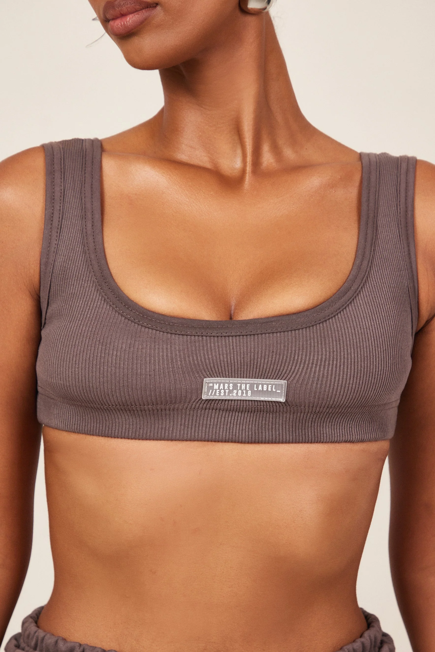 The Mars Ribbed Scoop Cropped Vest - Image 5