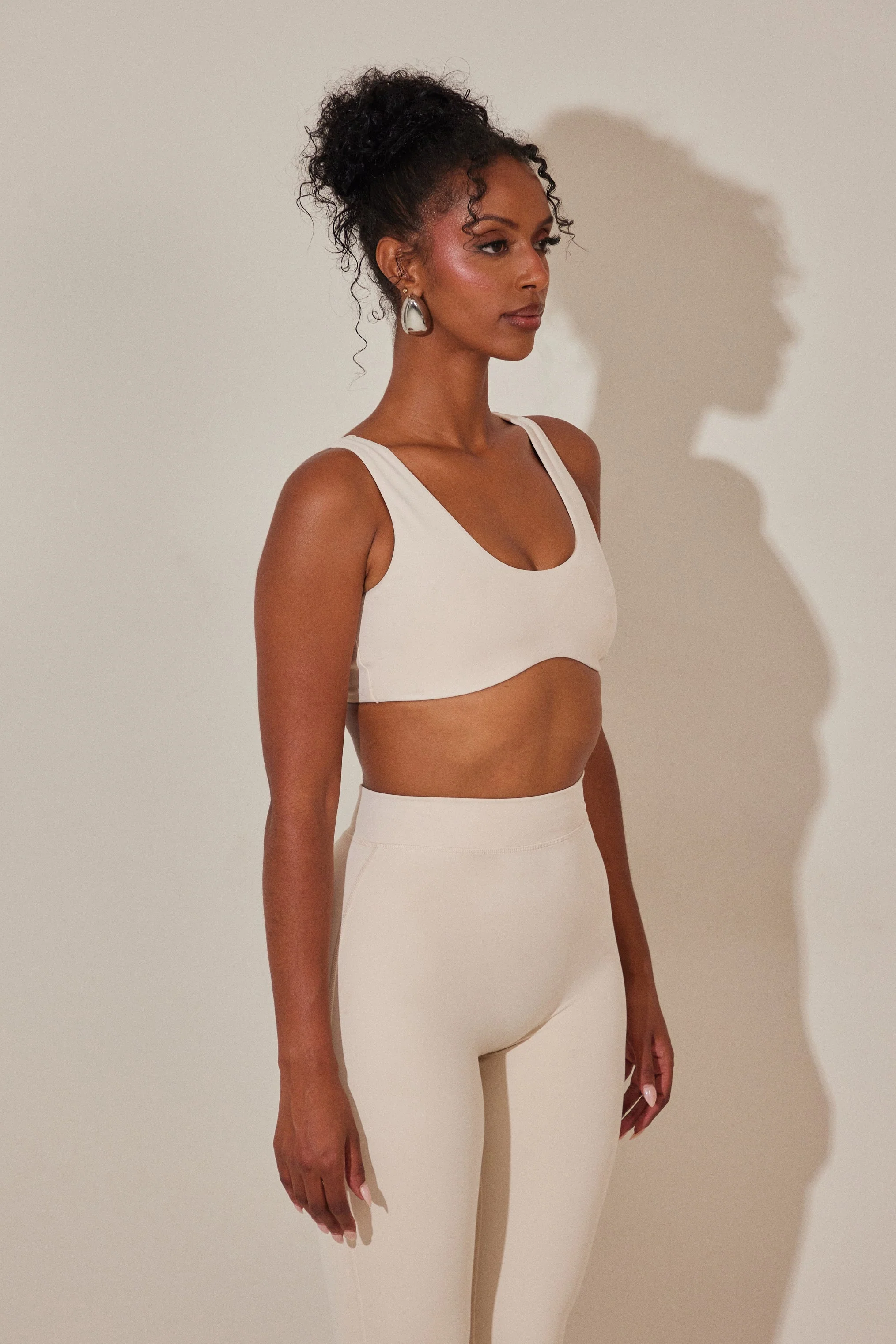 The Scoop Neck Sculpt Bralet in Stone - Image 3