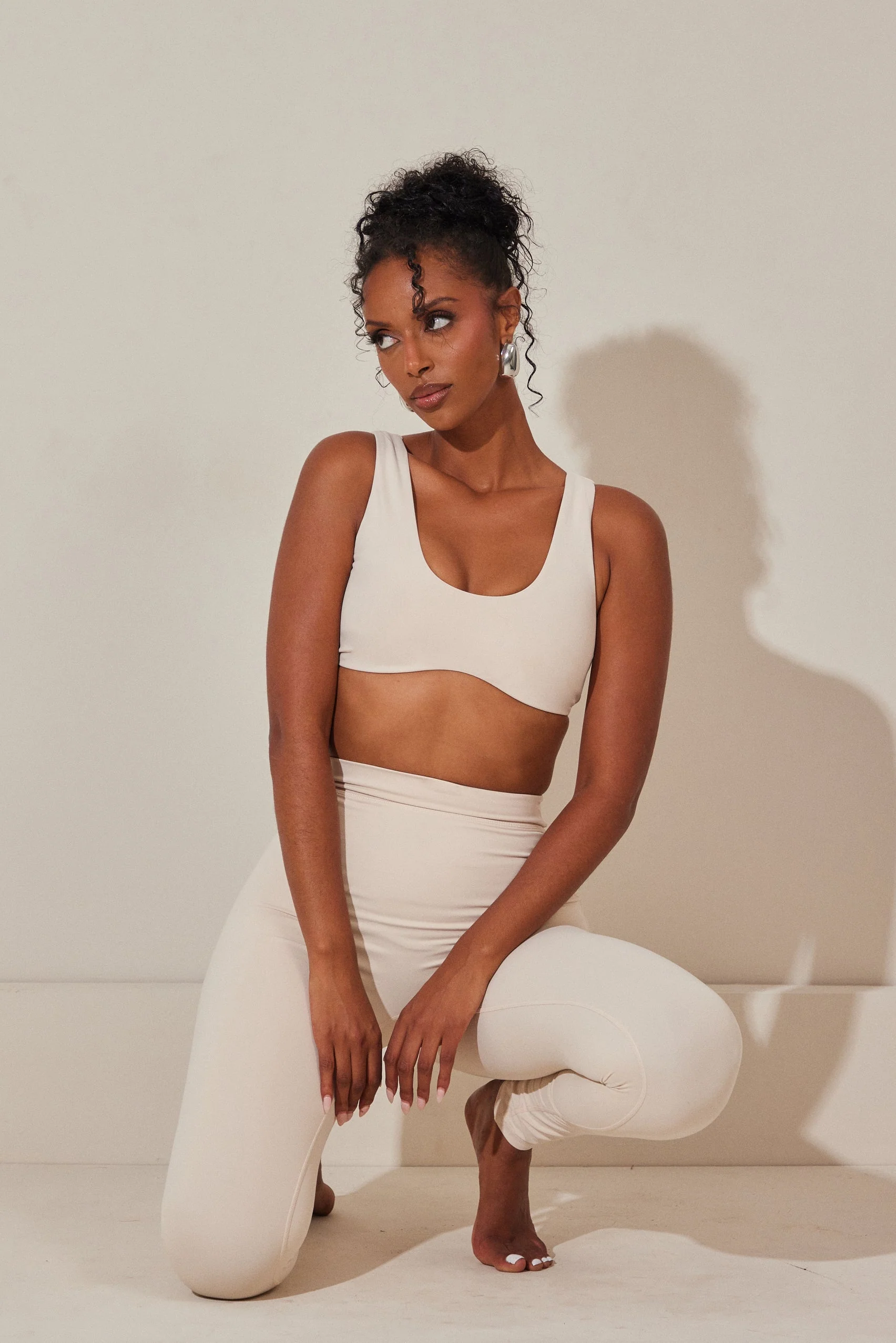 The Scoop Neck Sculpt Bralet in Stone - Image 4