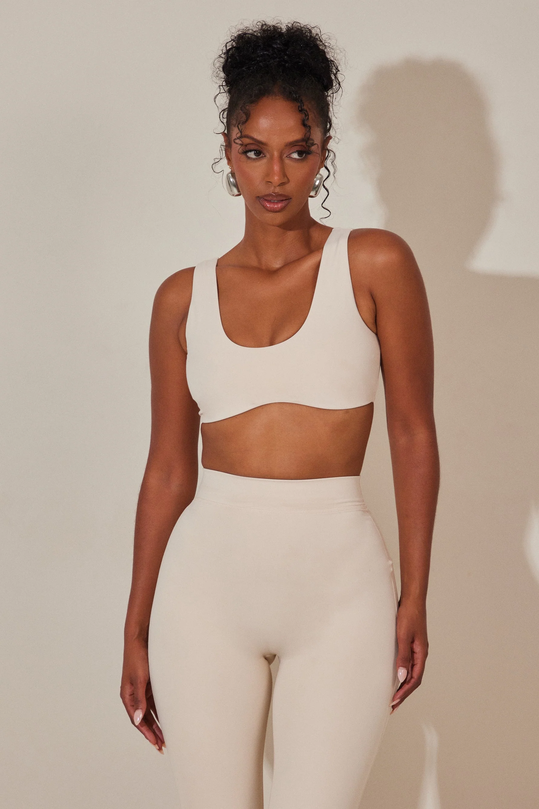 The Scoop Neck Sculpt Bralet in Stone - Image 7