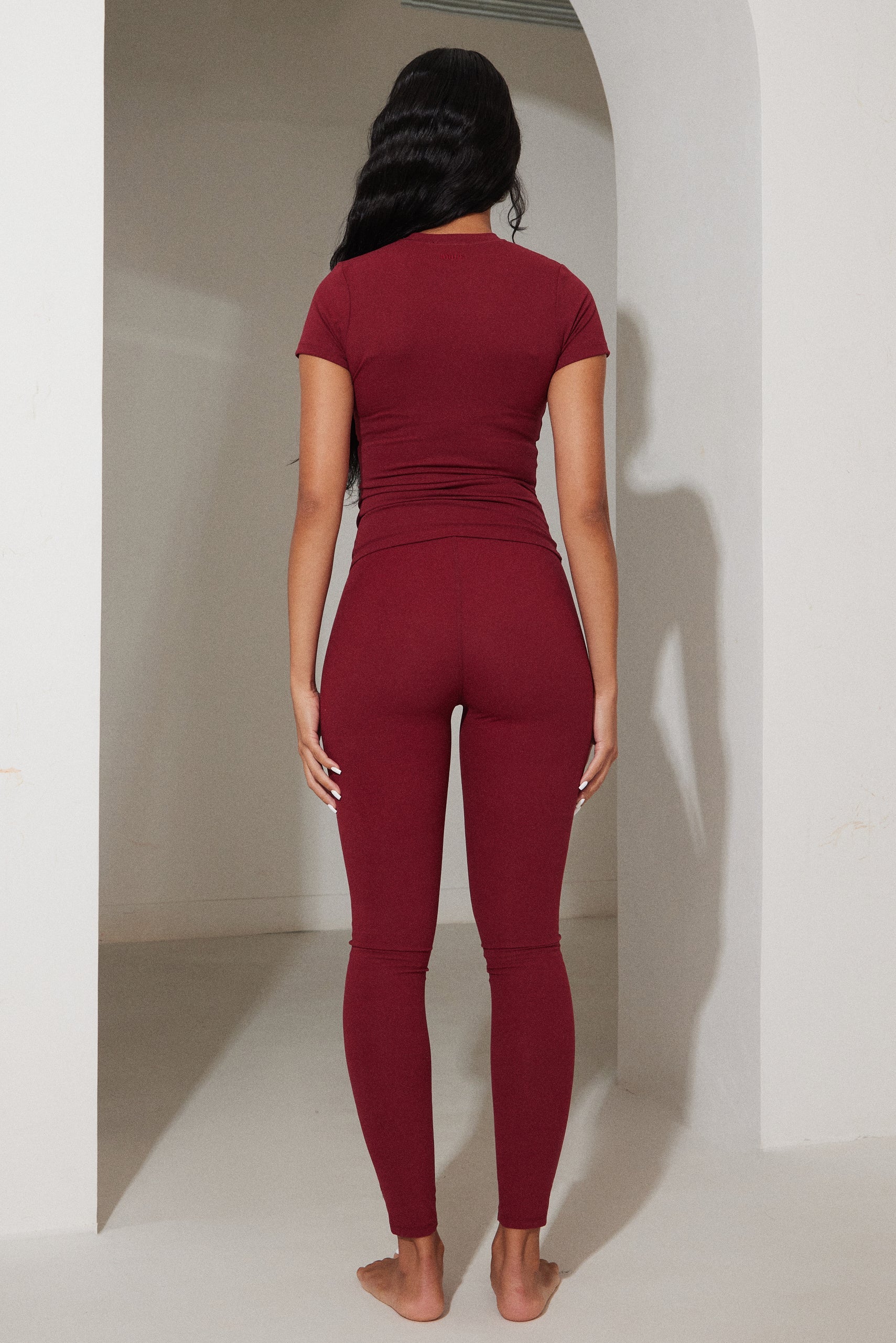 The Sculpt Leggings in Wine - Image 5