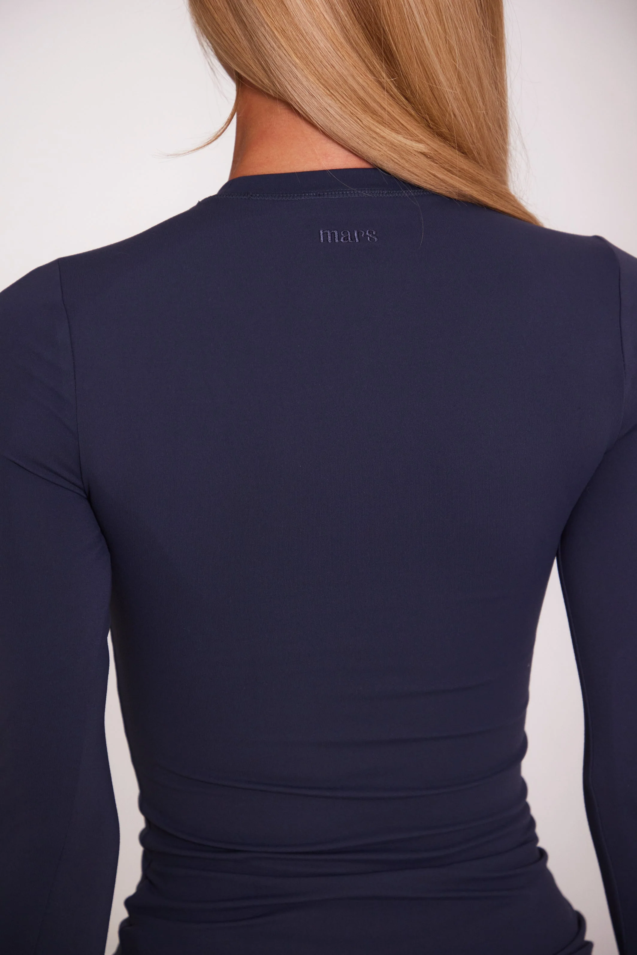 The Sculpt Long Sleeve Tee in Navy - Image 11