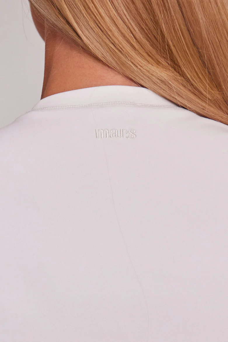 The Sculpt Long Sleeve Tee in White - Image 4