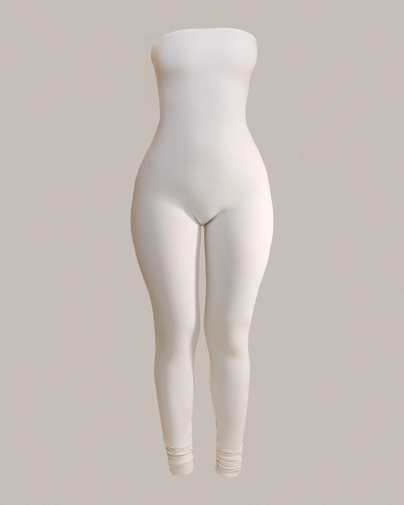 The Sculpt Long Unitard in White - Image 6