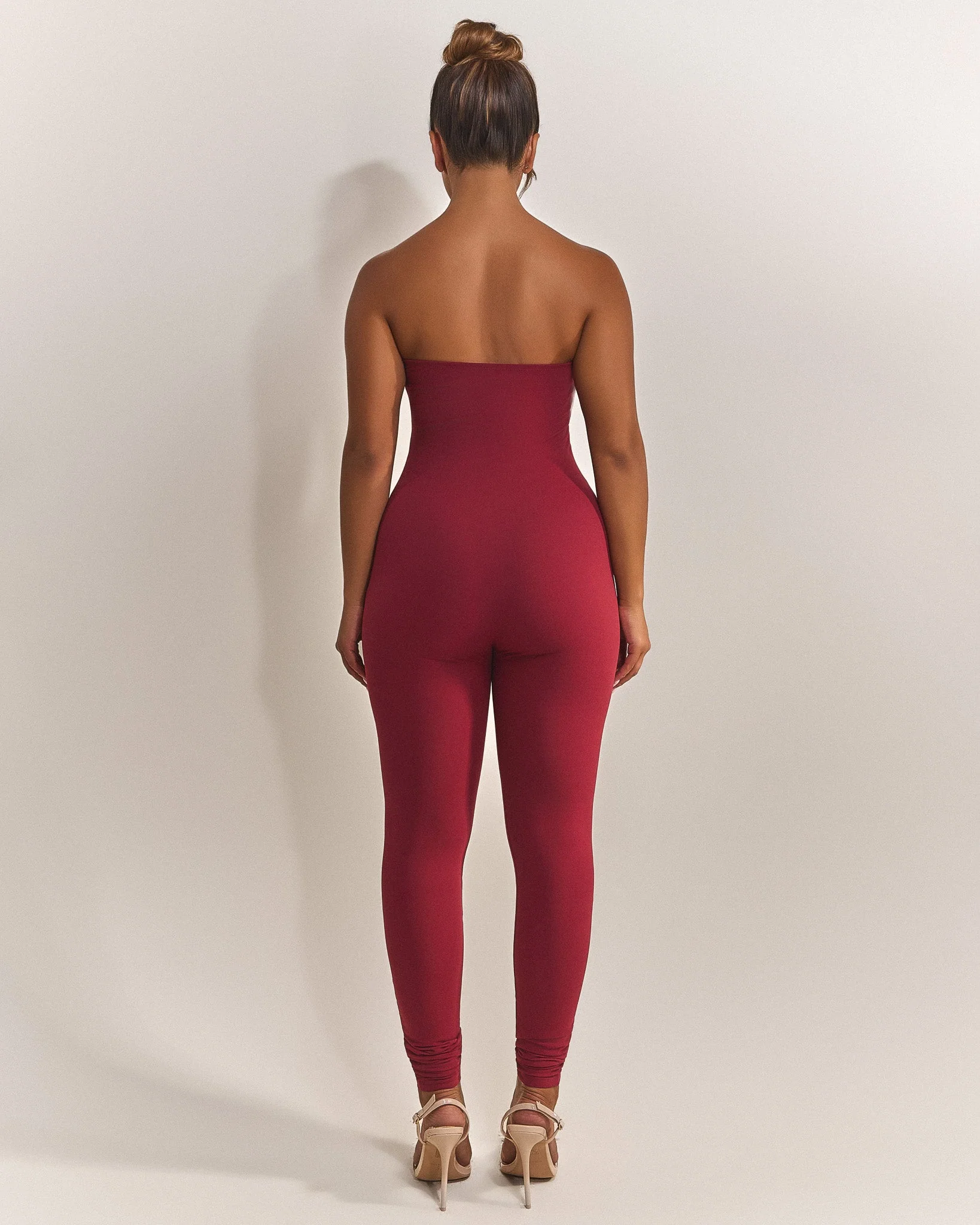 The Sculpt Long Unitard in Wine - Image 3