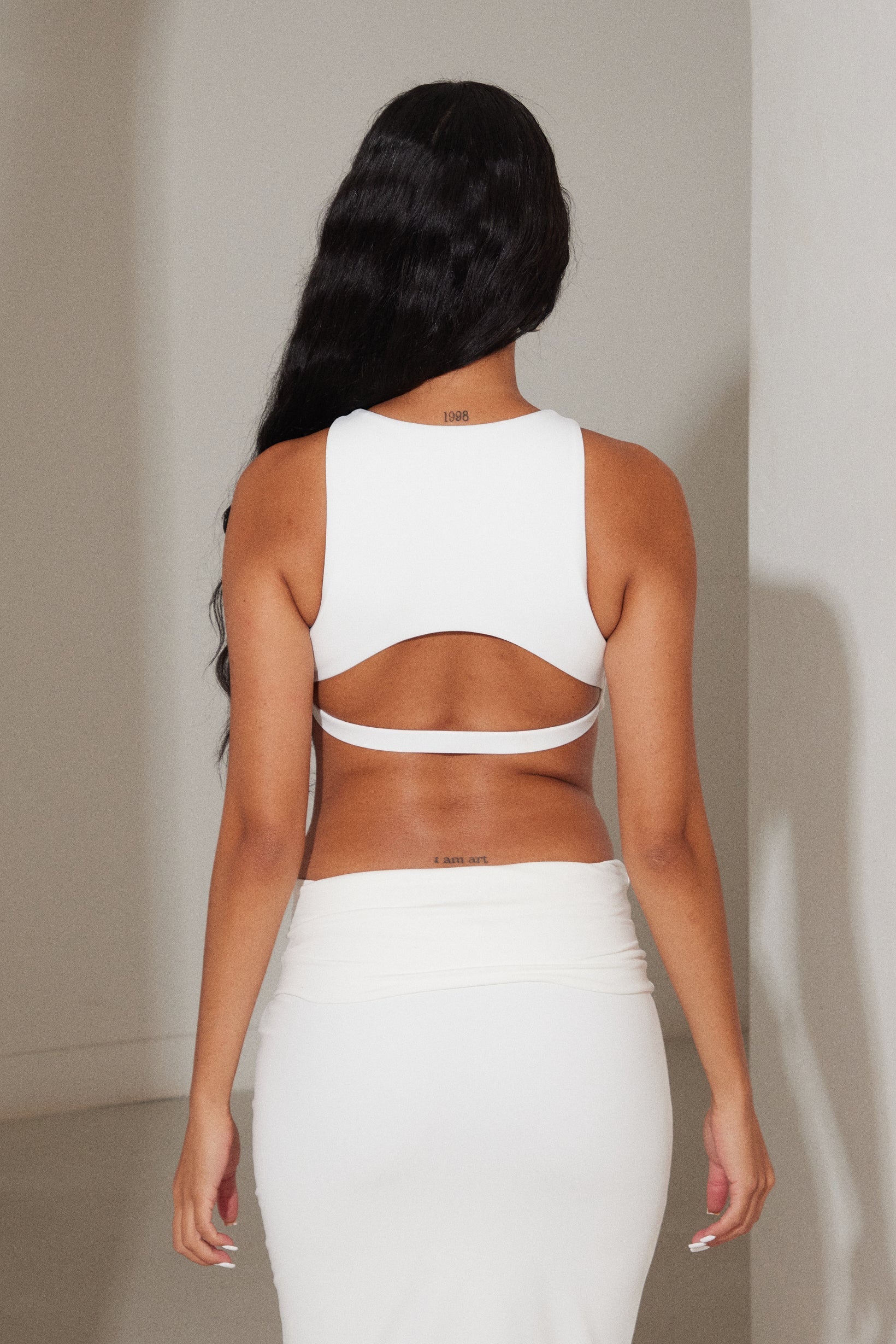 The Sculpt Race Top in White - Image 3