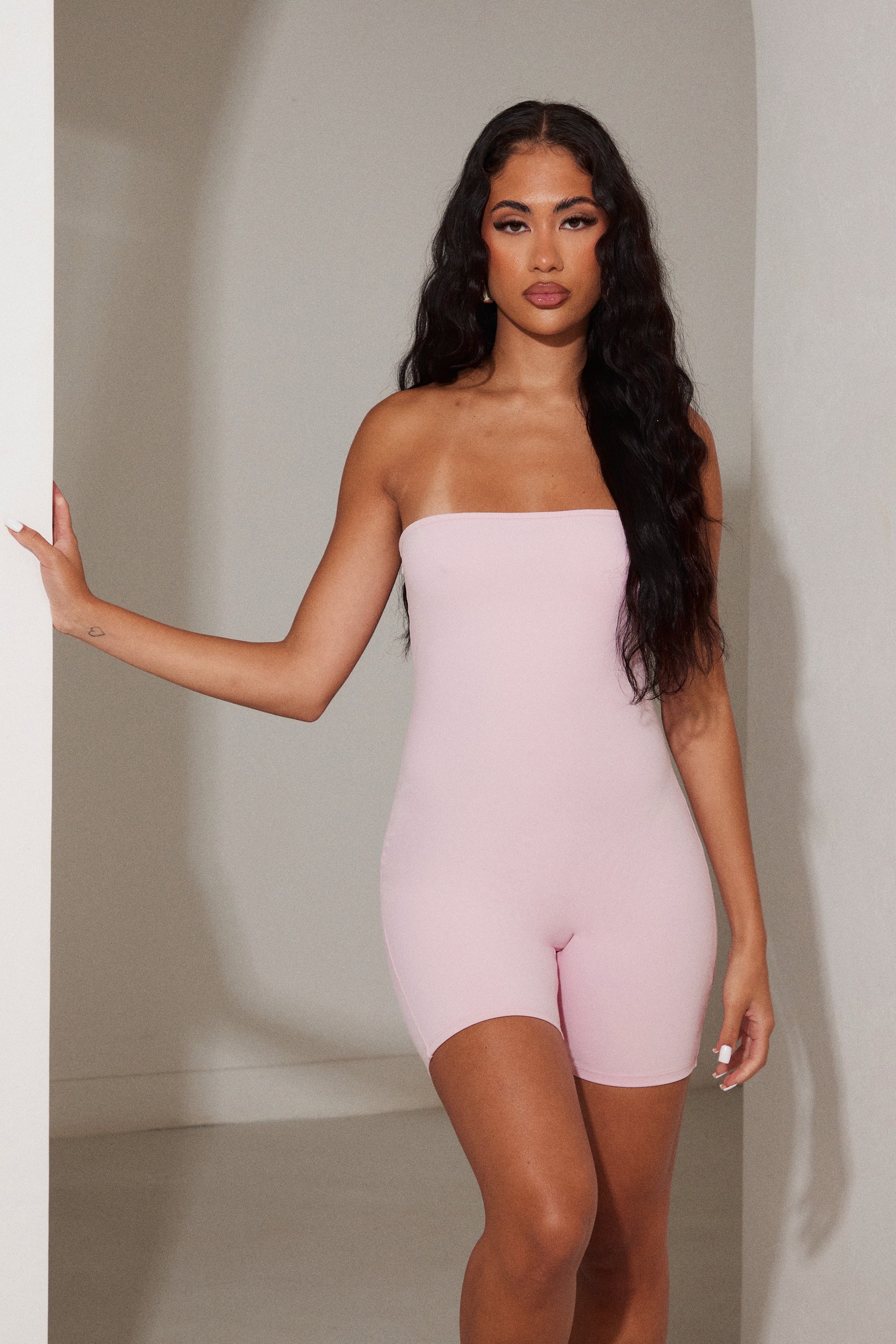 The Sculpt Short Unitard in Pink - Image 10