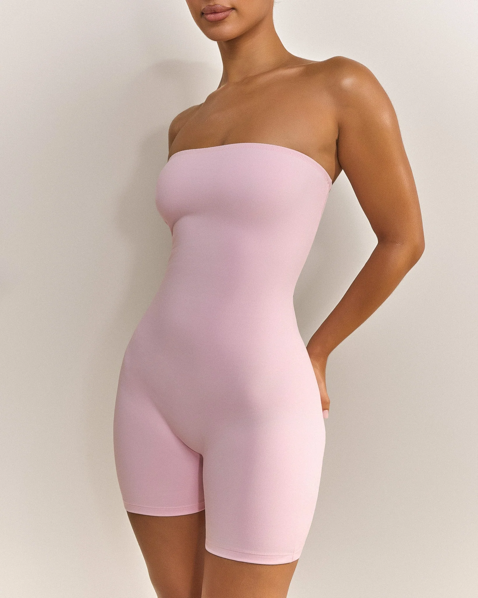 The Sculpt Short Unitard in Pink - Image 4