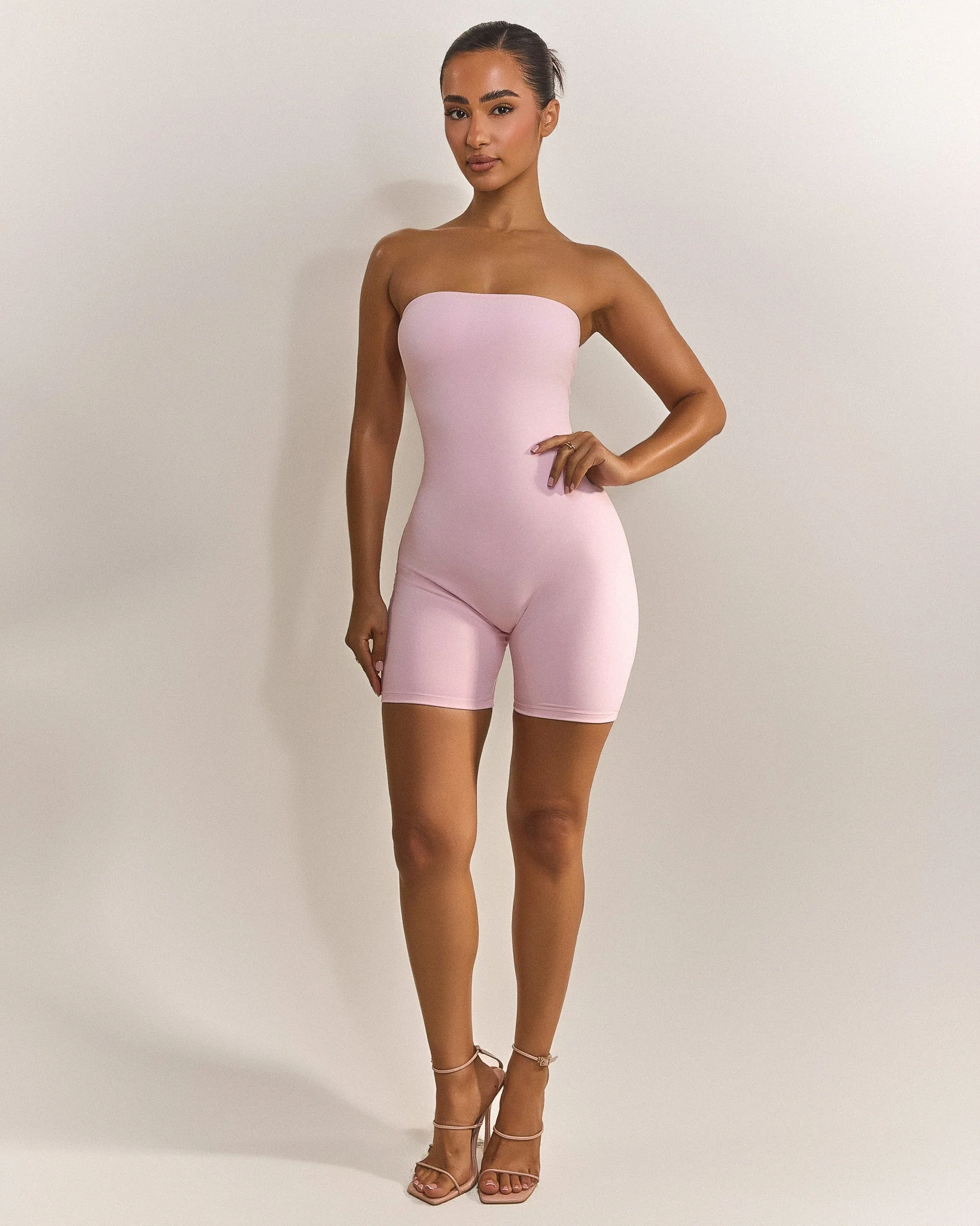 The Sculpt Short Unitard in Pink - Image 5