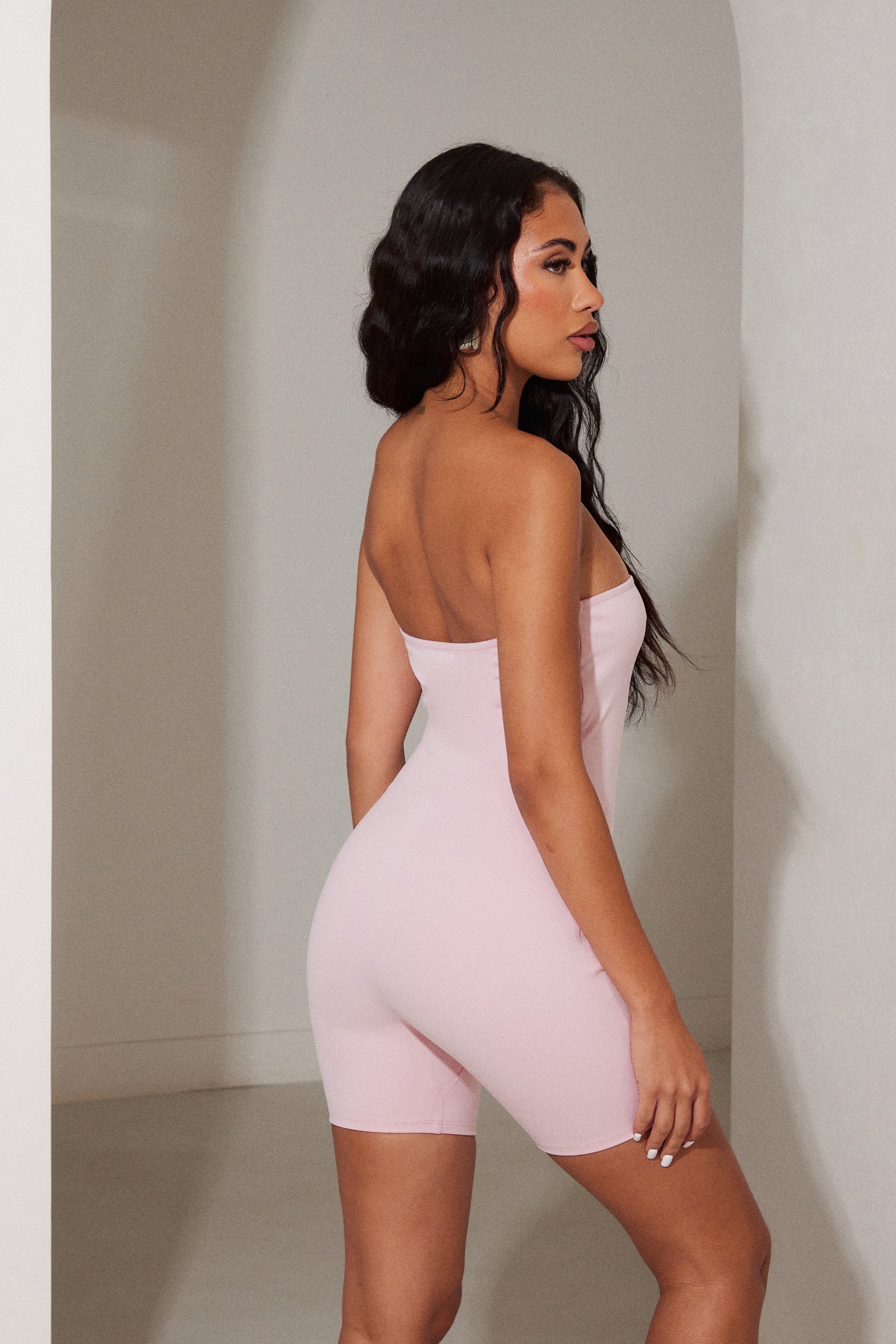 The Sculpt Short Unitard in Pink - Image 9