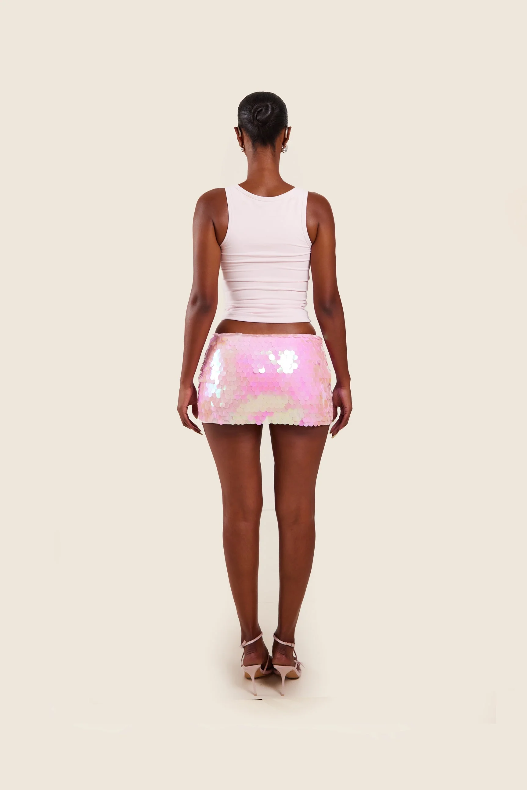The Shimmi Mini Skirt in Pink - Image 5