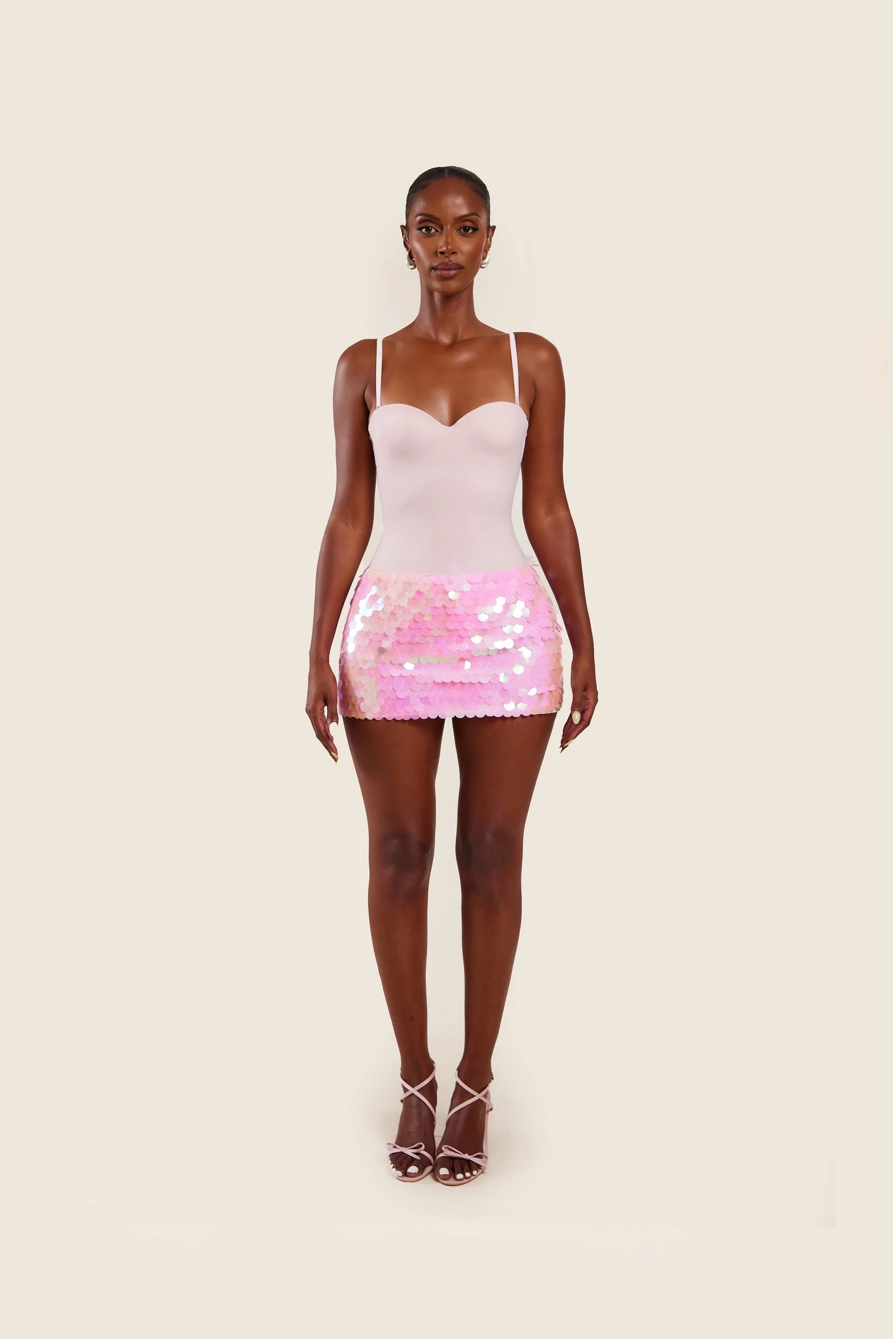 The Shimmi Mini Skirt in Pink - Image 7