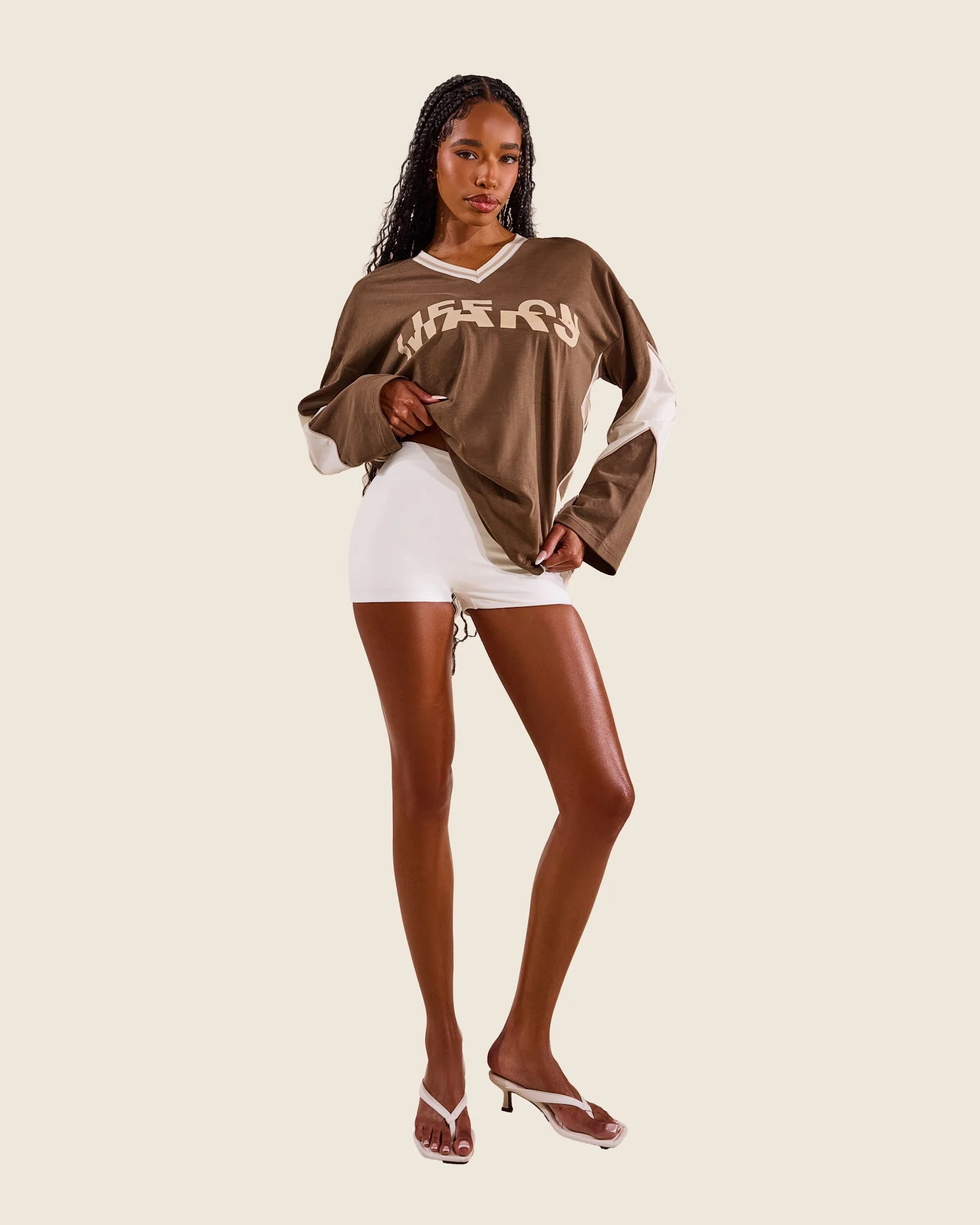 The Tate Long Sleeve Jersey - Brown - Image 10