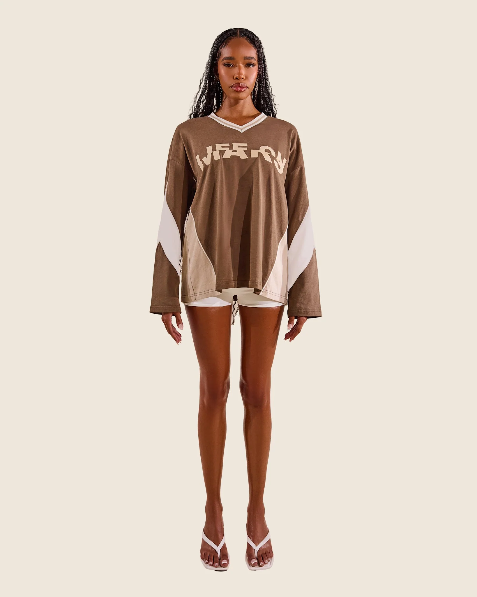 The Tate Long Sleeve Jersey - Brown - Image 9