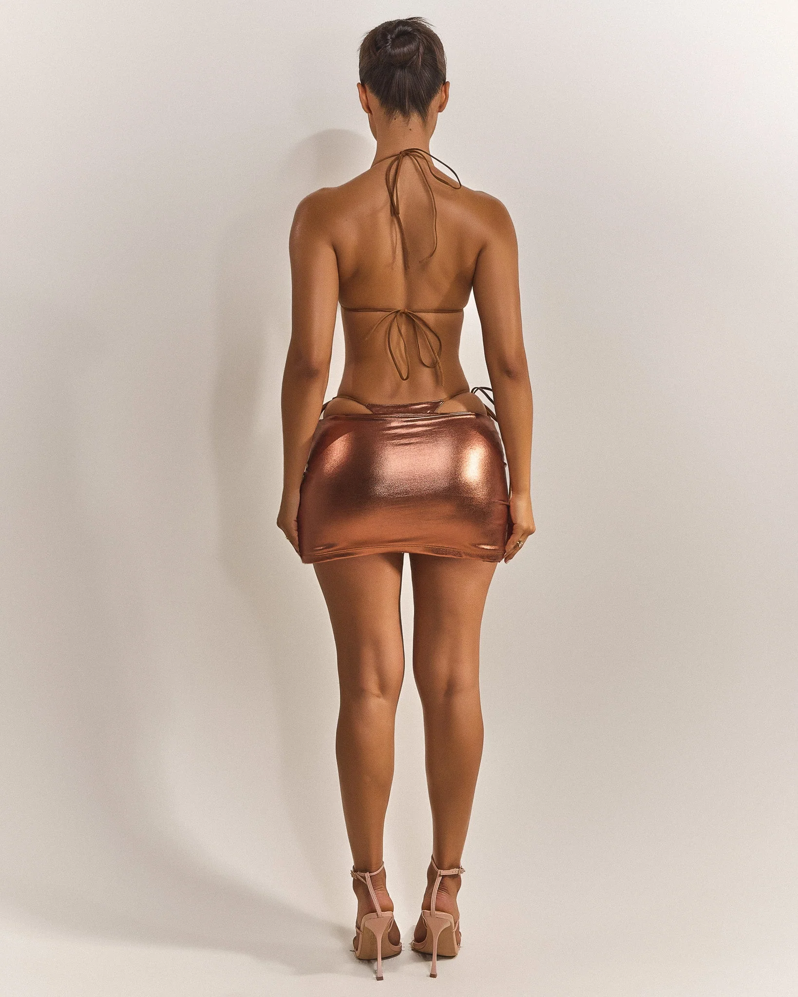 The Three Piece Bikini Set in Bronze - Image 4