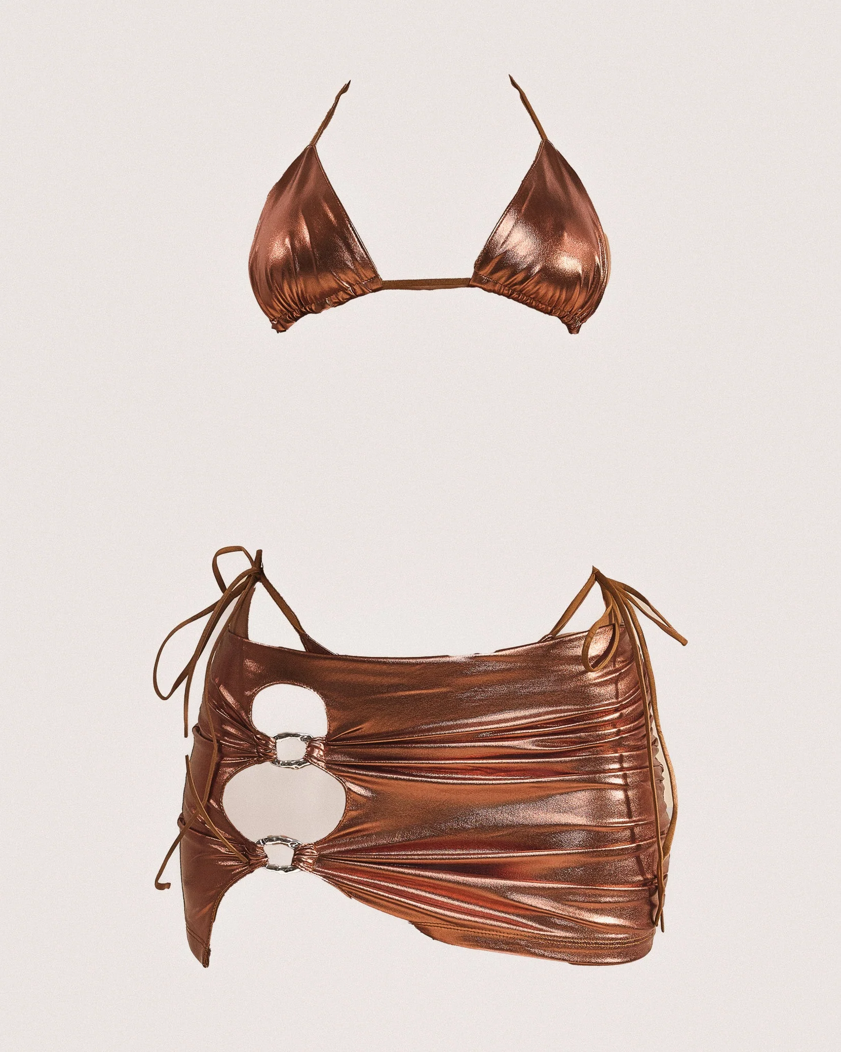 The Three Piece Bikini Set in Bronze - Image 8