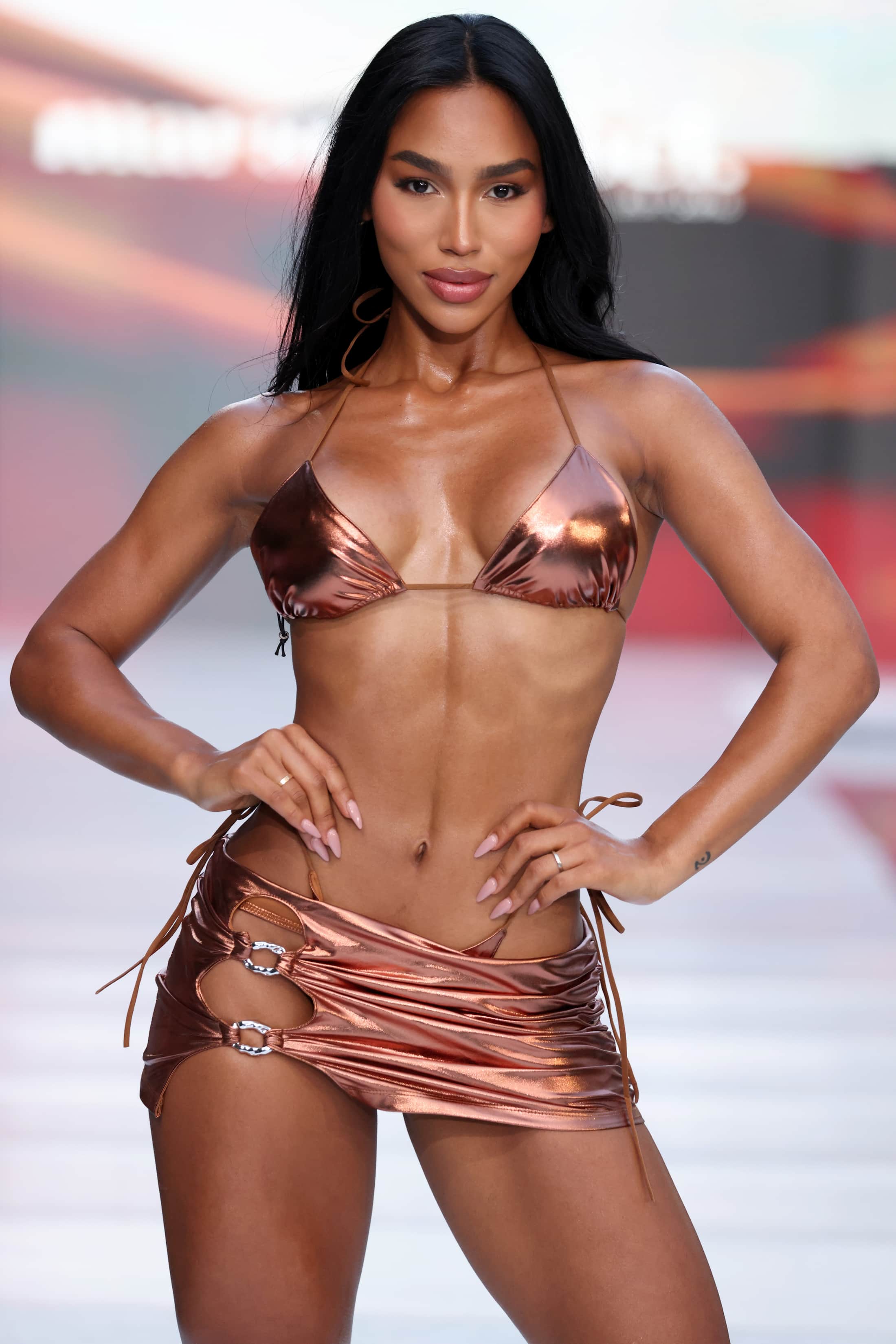 The Three Piece Bikini Set in Bronze - Image 9